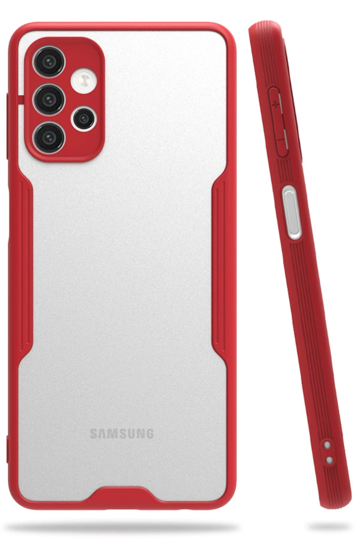 NewFace Samsung Galaxy A52 Kılıf Platin Silikon - Kırmızı SVLRS