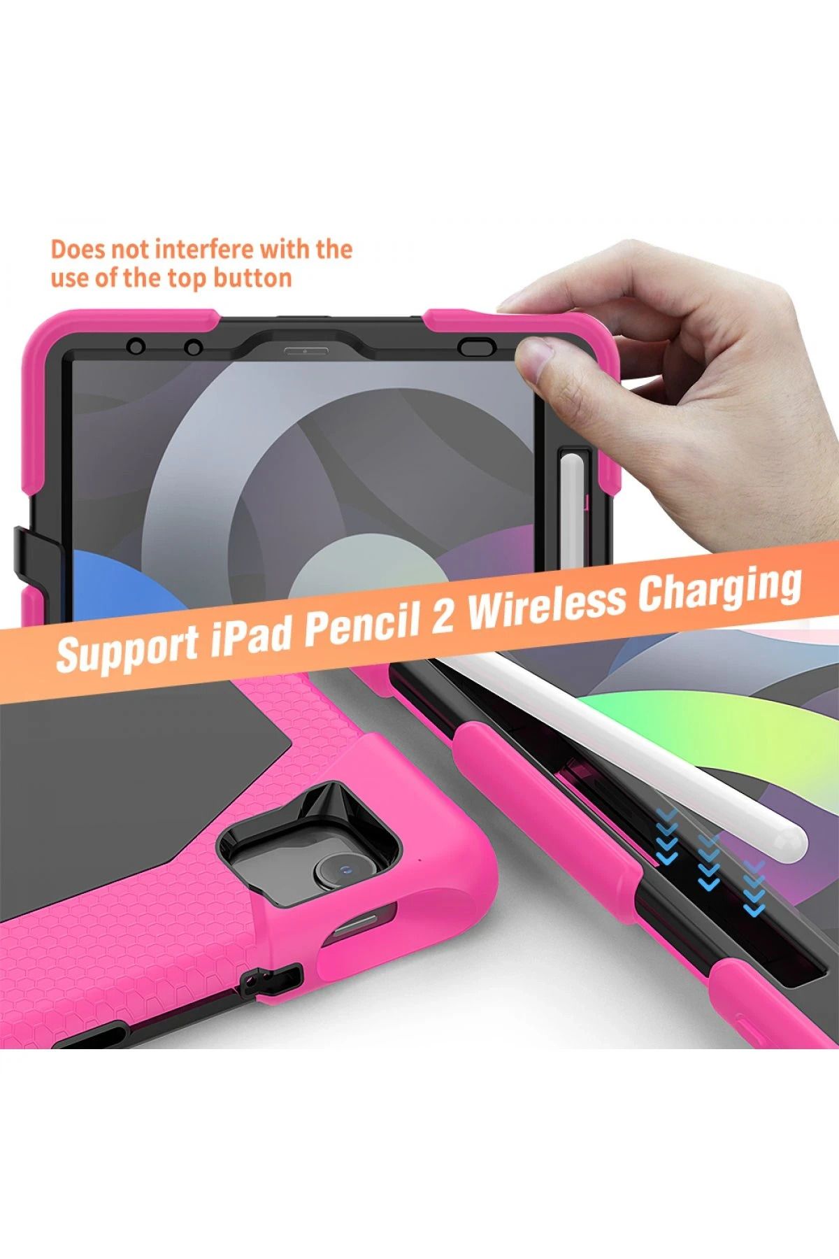 NewFace iPad Pro 11 (2020) Kılıf Griffin Tablet Kapak - Pembe SVLRS