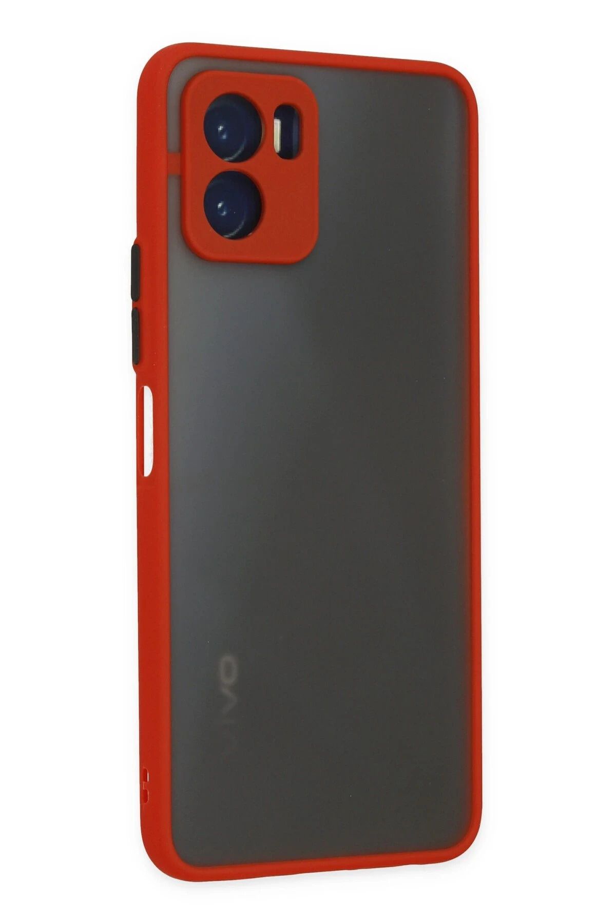 NewFace Vivo Y15S Kılıf Montreal Silikon Kapak - Kırmızı SVLRS