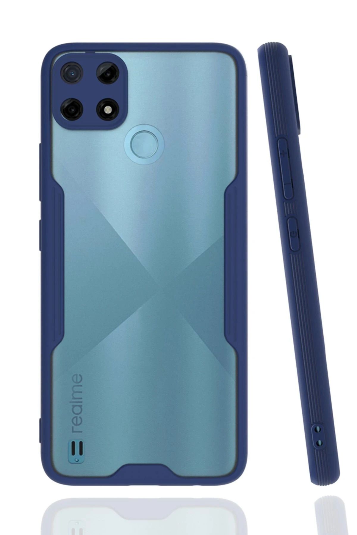 NewFace Realme C25Y Kılıf Platin Silikon - Lacivert SVLRS