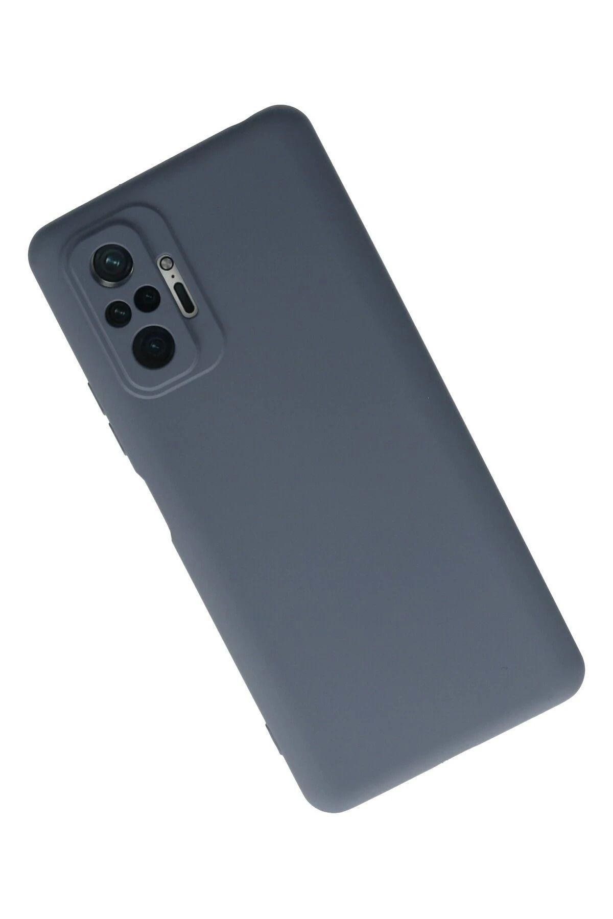 NewFace Redmi Note 10 Pro Uyumlu  Kılıf Nano içi Kadife Silikon - Gri