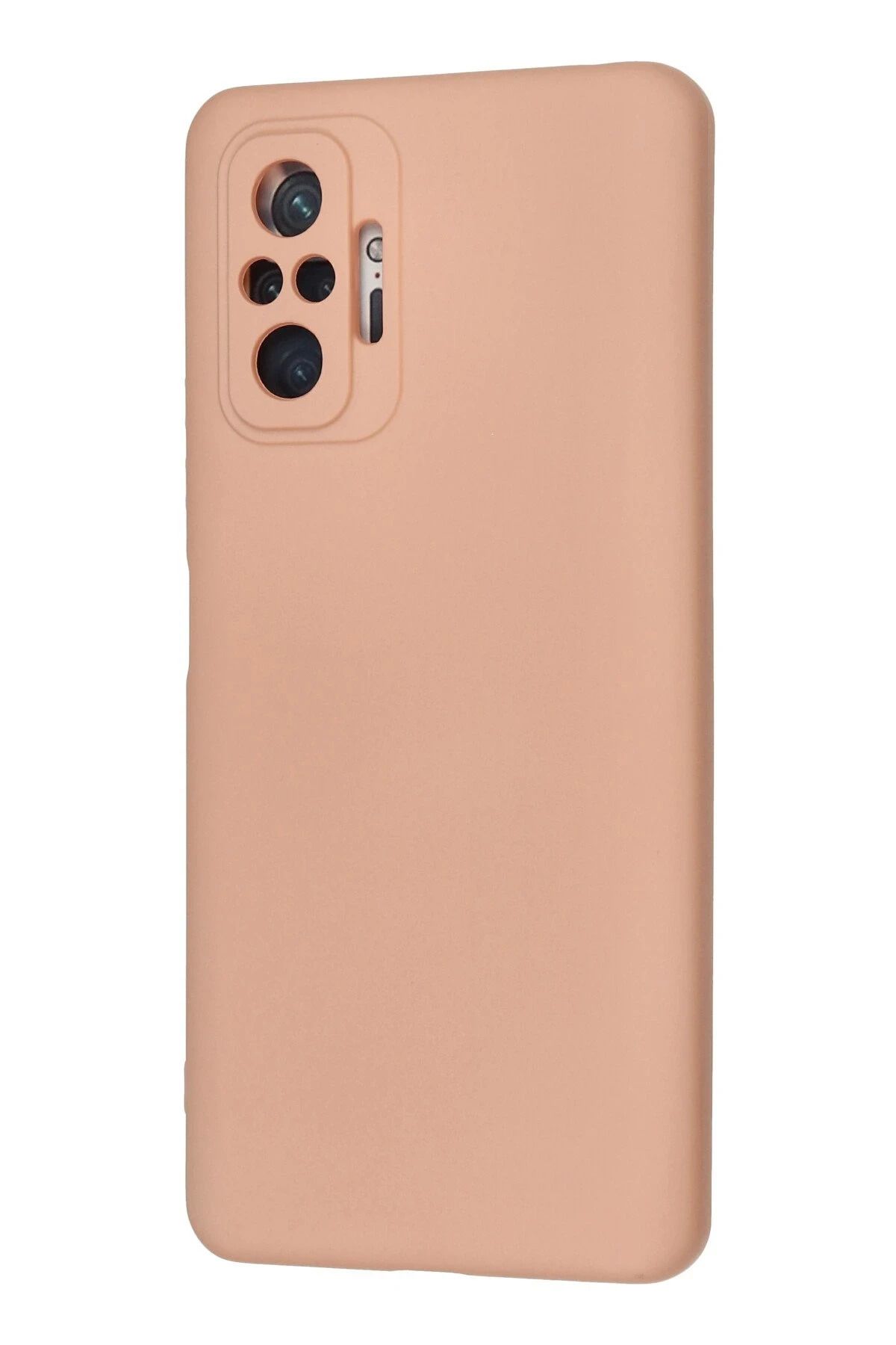 NewFace Xiaomi Redmi Note 10 Pro Uyumlu Kılıf Nano içi Kadife Silikon - Pudra SVLRS