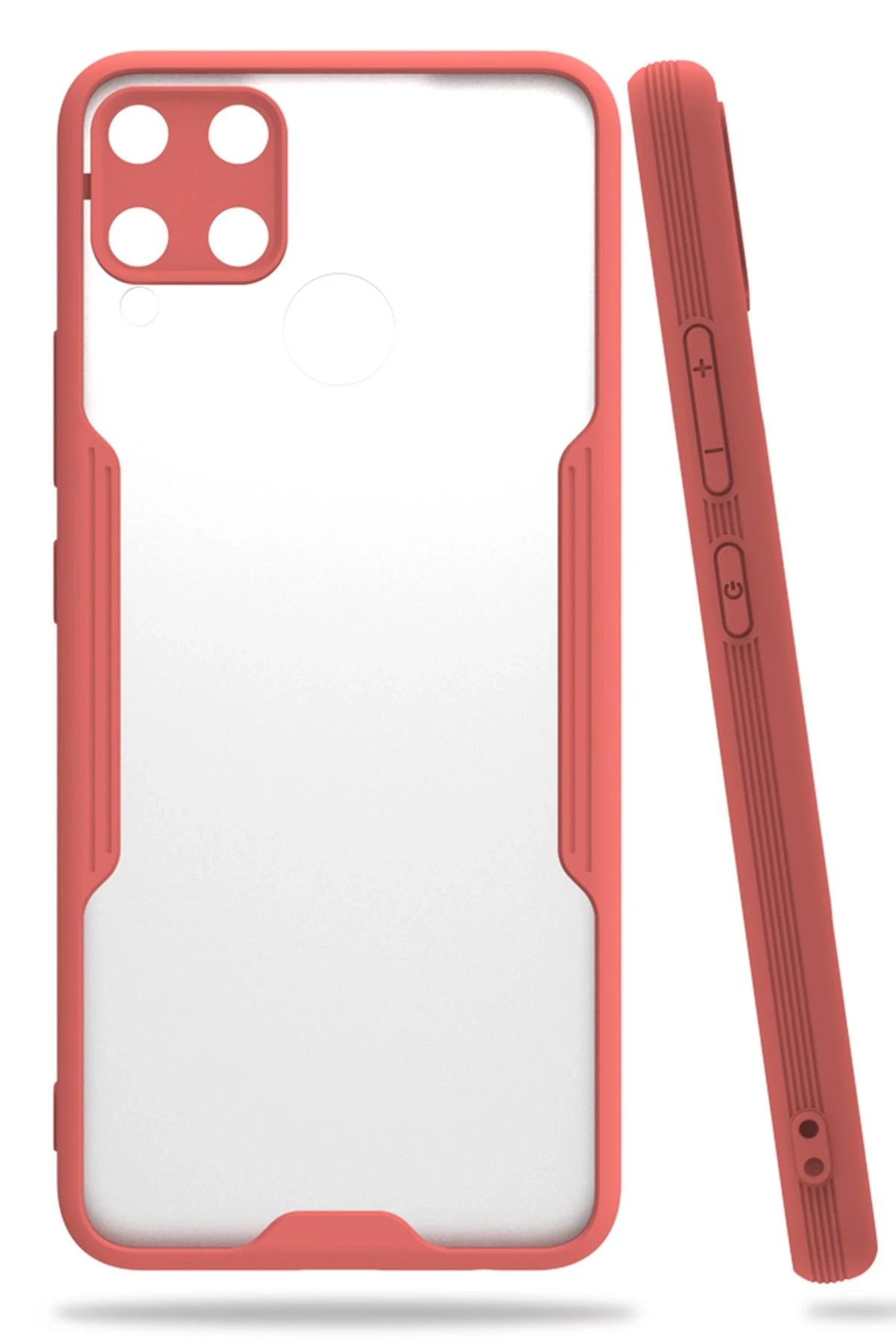 NewFace Realme C15 Kılıf Platin Silikon - Pembe SVLRS