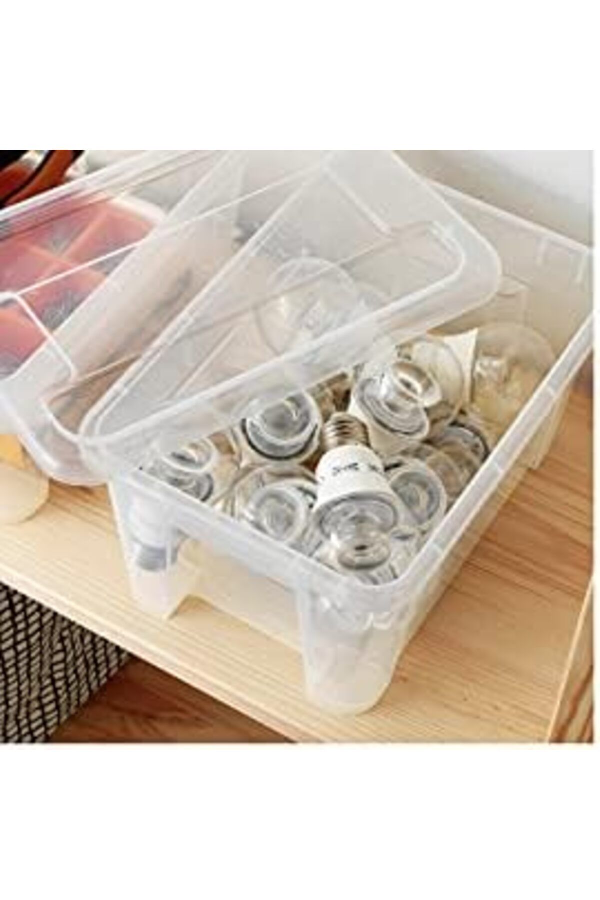 IKEA-Samla Transparent Storage Box 5l – Stackable, Durable, Clear Plastic Box For Organizing & Storage 2