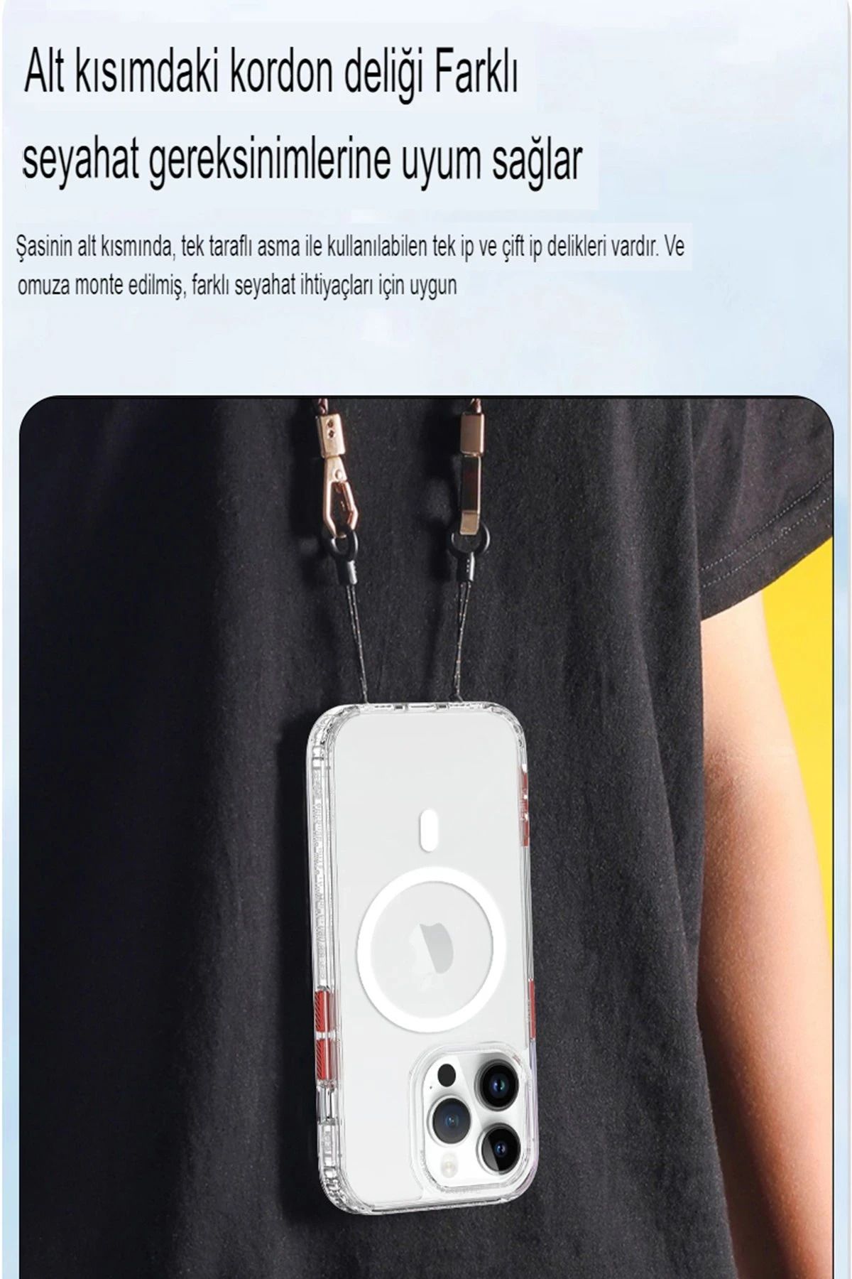 Joko iPhone 14 Pro Kılıf Ramos Magsafe Kapak - Şeffaf GLSTD