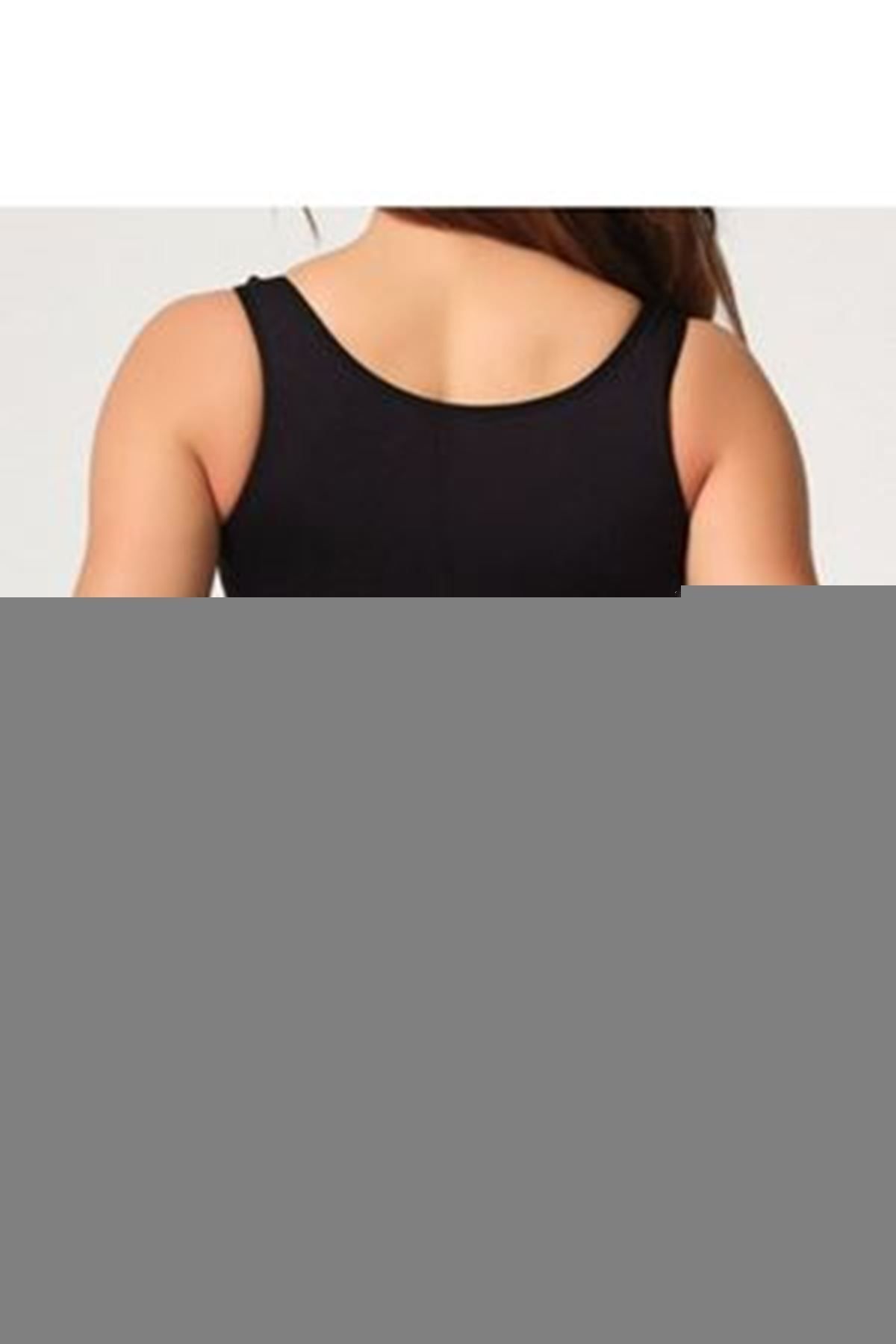 Shop58 Siyah Kadın Dikişsiz Atlet Korse - 776