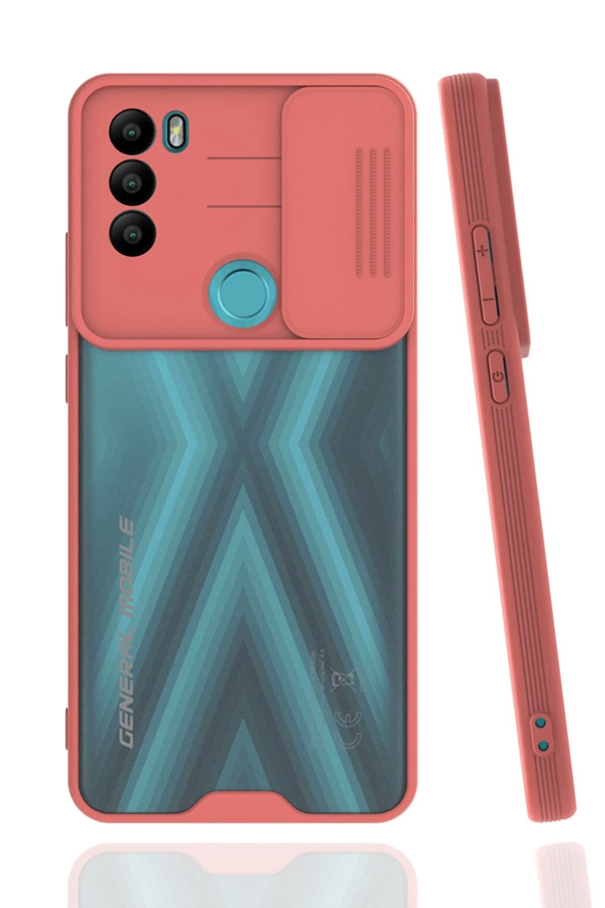 NewFace General Mobile GM 21 Plus Kılıf Platin Kamera Koruma Silikon - Pembe GLSTD