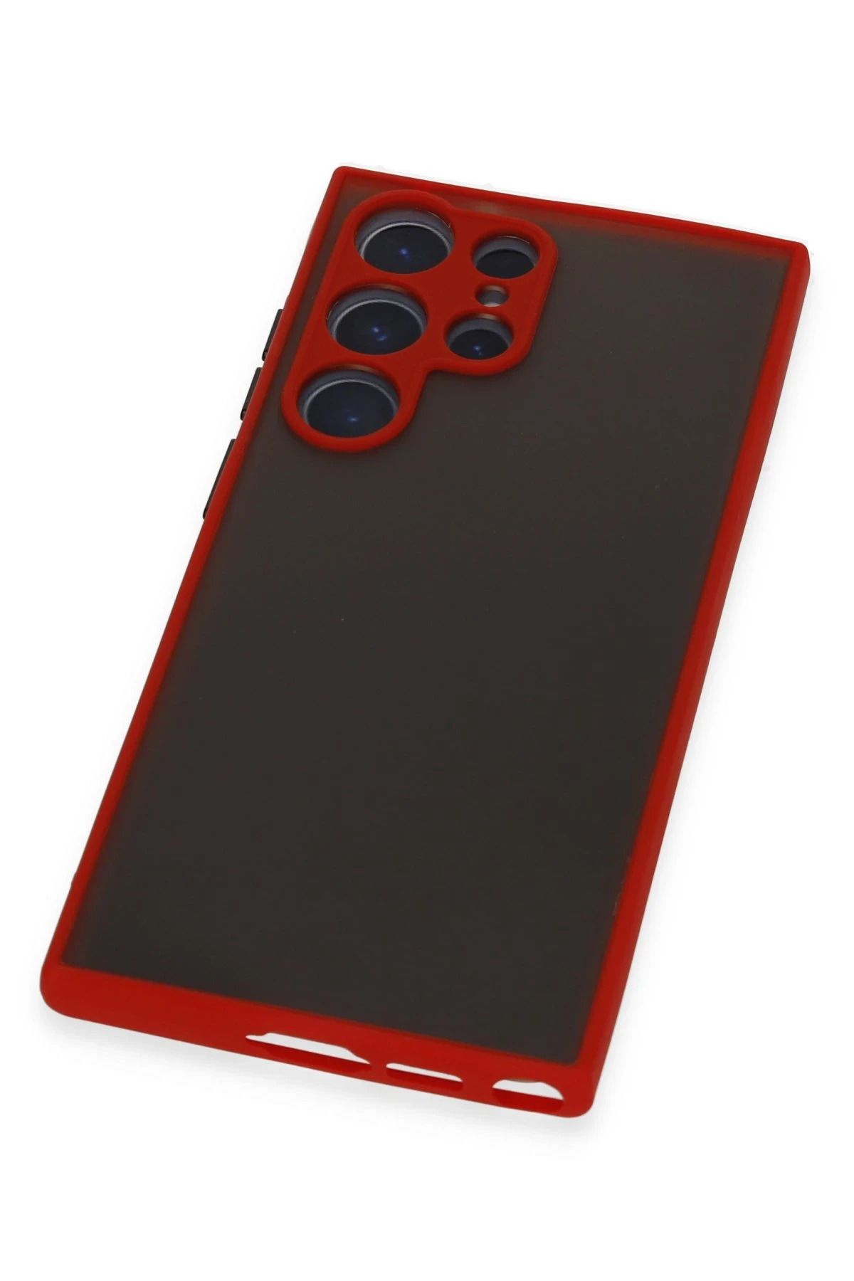 NewFace Samsung Galaxy S23 Ultra Kılıf Montreal Silikon Kapak - Kırmızı SVLRS