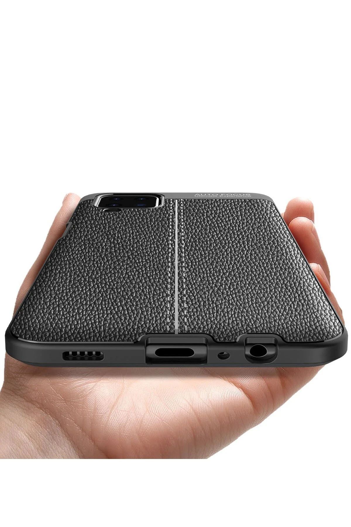 NewFace Samsung Galaxy A12 Kılıf Auto Focus Kapak - Lacivert GLSTD