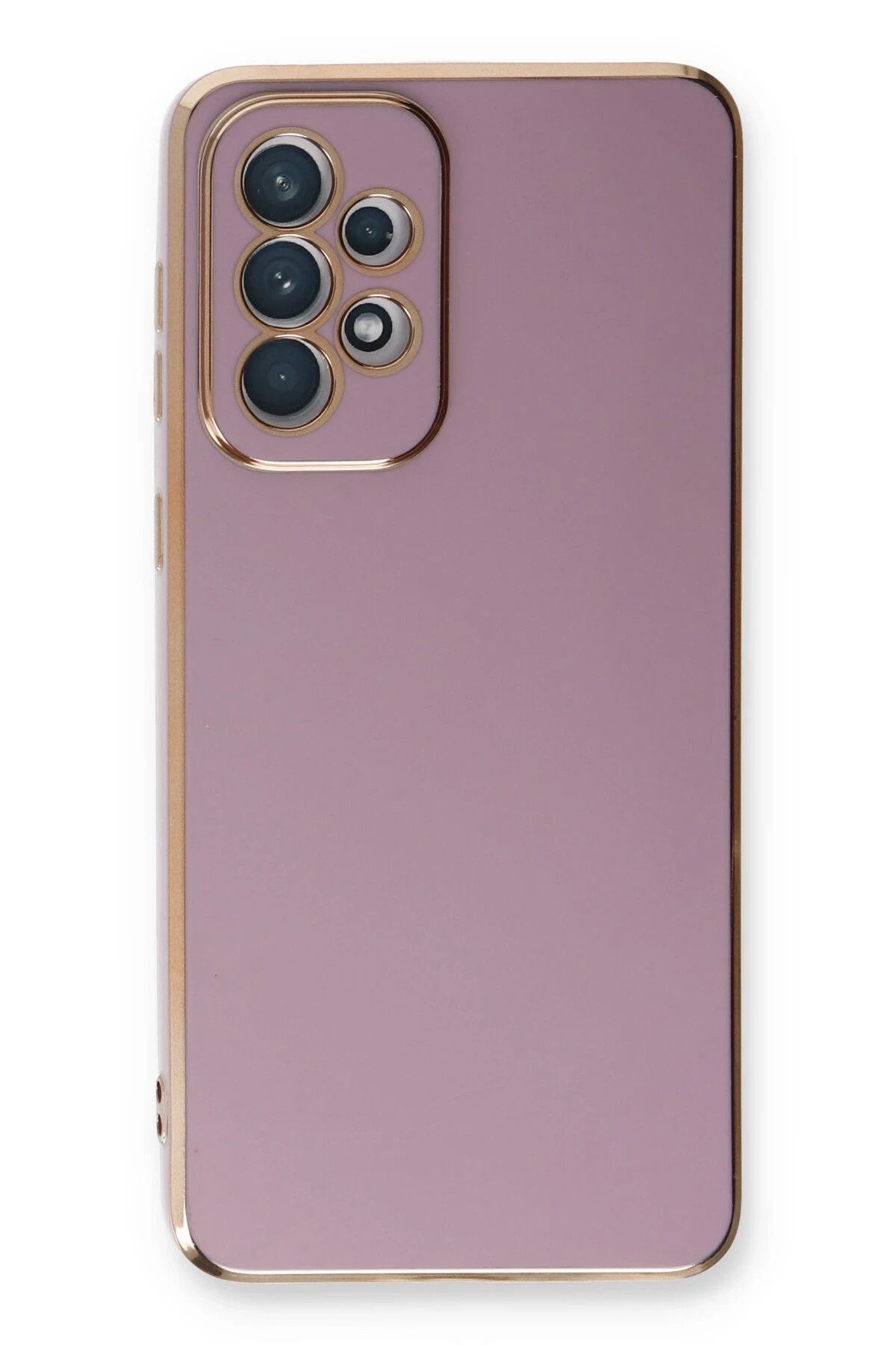 NewFace Samsung Galaxy A33 5G Kılıf Volet Silikon - Mor SVLRS