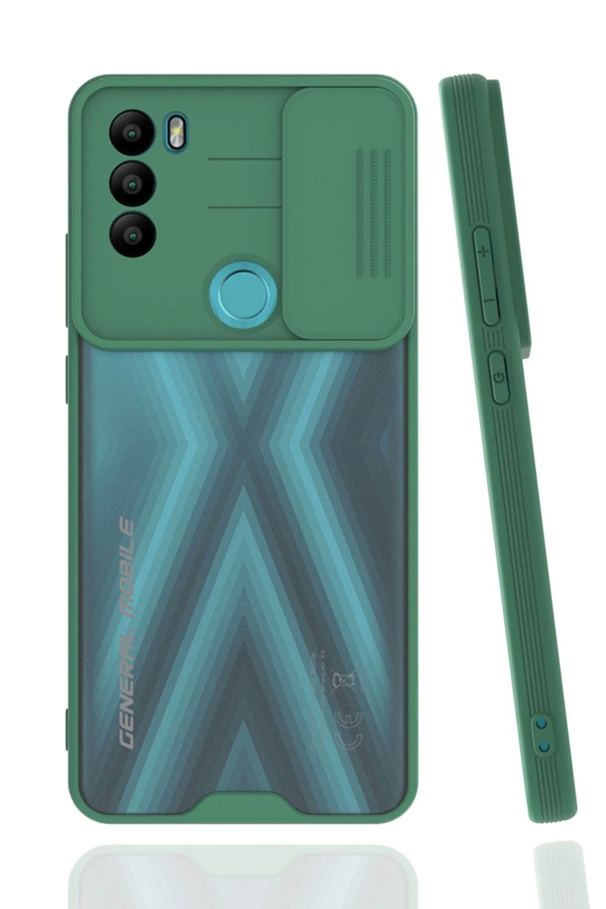 NewFace General Mobile GM 21 Plus Kılıf Platin Kamera Koruma Silikon - Yeşil GLSTD