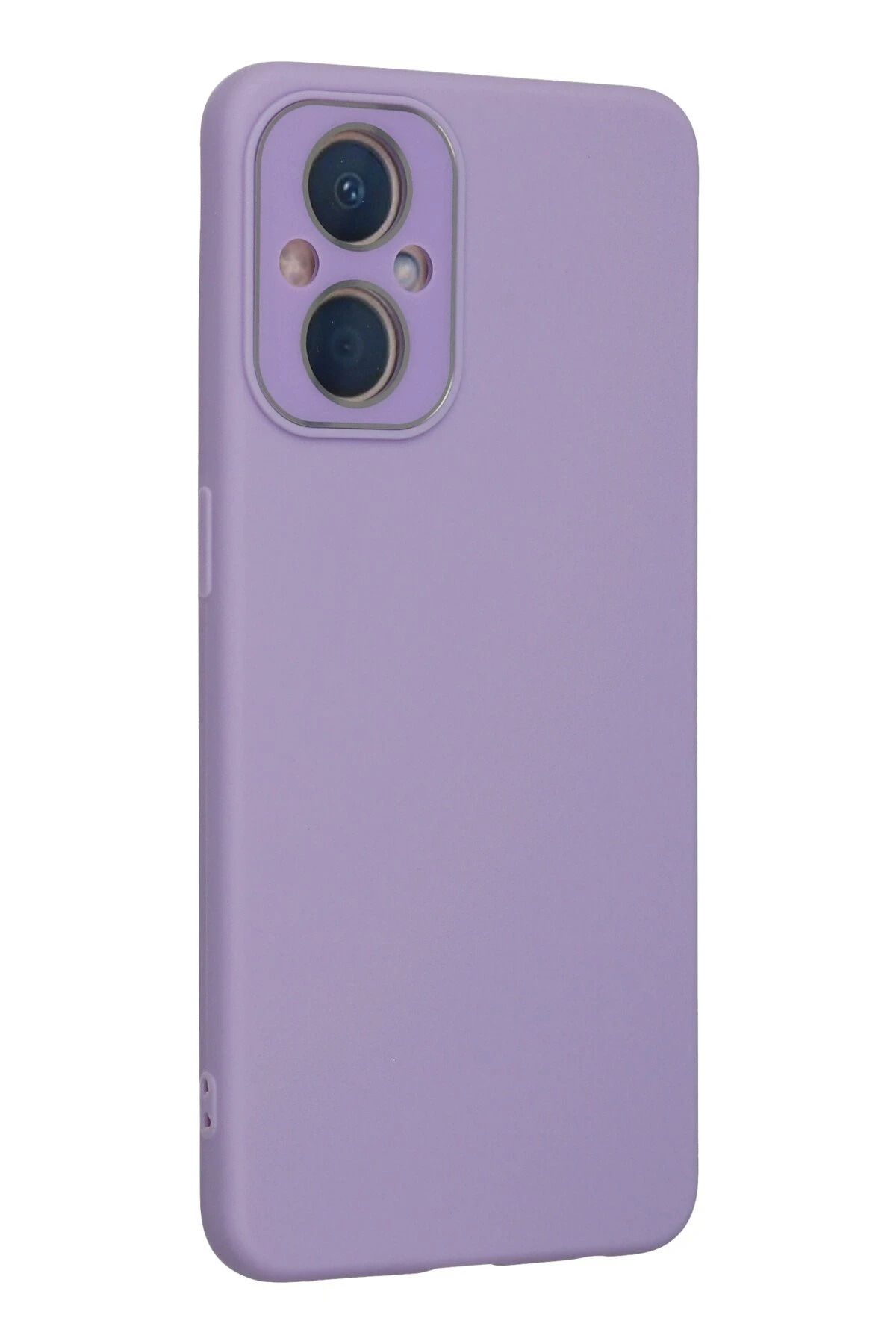 NewFace Reno 7 Lite Kılıf Lansman Glass Kapak - Lila SVLRS