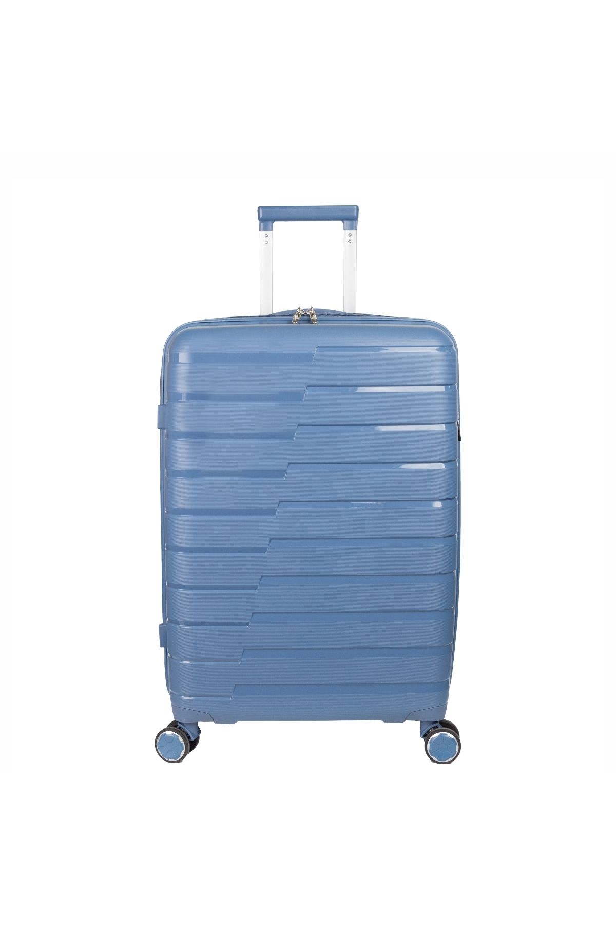 Naimeed Company Troler Mare De Călătorie, Naimeed D5963, 4 Roți Duble Detașabile La 360 De Grade, Pp, Albastru, 44x26x61cm Unisex - L