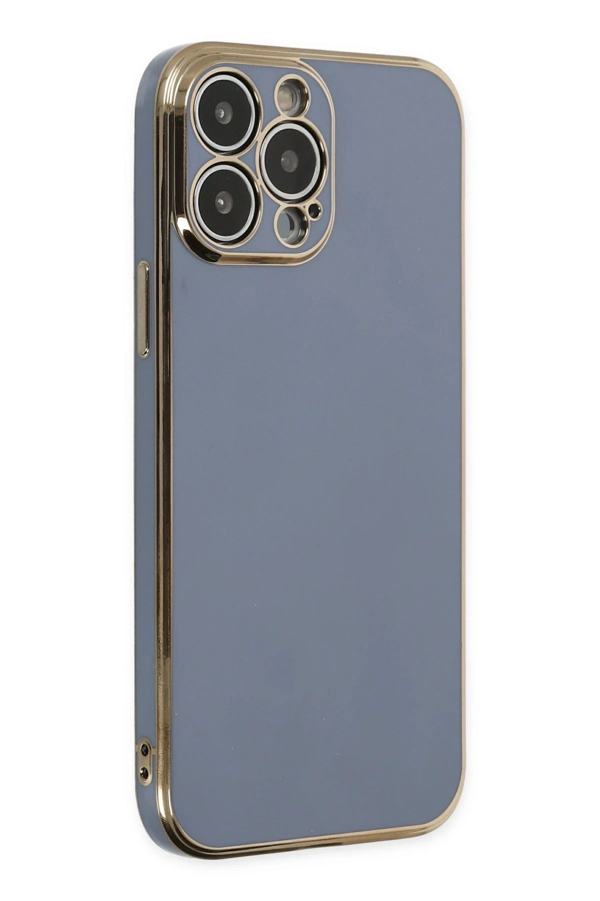 NewFace iPhone 15 Pro Max Kılıf Volet Silikon - Mavi SVLRS