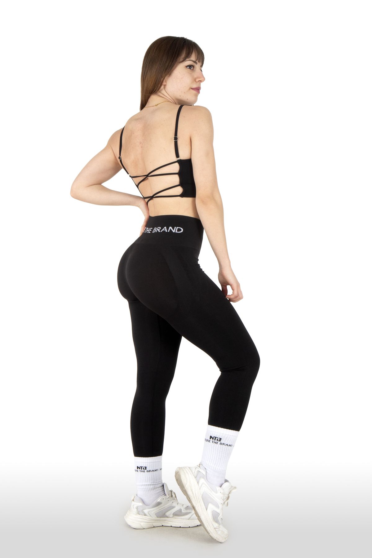 NTB Nature The Brand Yüksek Bel Kalça Toparlayıcı ve Dikişsiz Spor Tayt Siyah