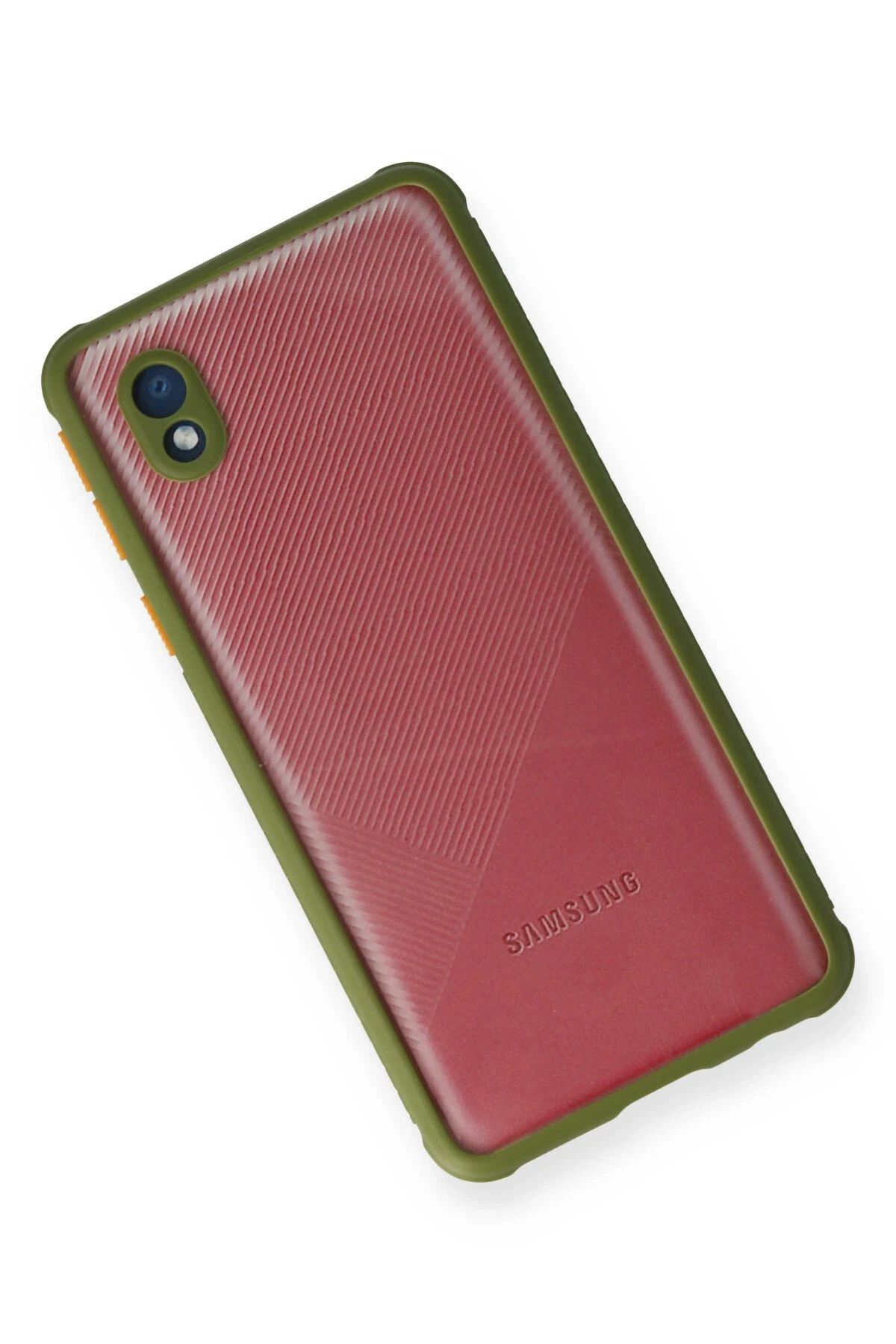NewFace Samsung Galaxy A01 Core Kılıf Miami Şeffaf Silikon - Yeşil NRMSA