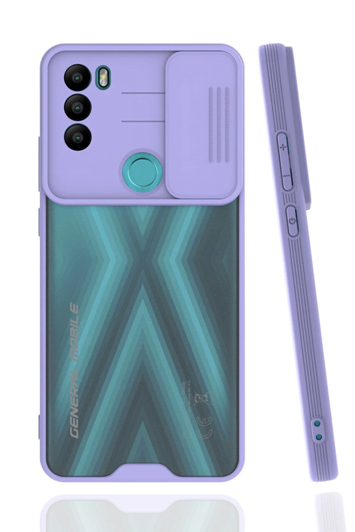 NewFace General Mobile GM 21 Plus Kılıf Platin Kamera Koruma Silikon - Lila GLSTD
