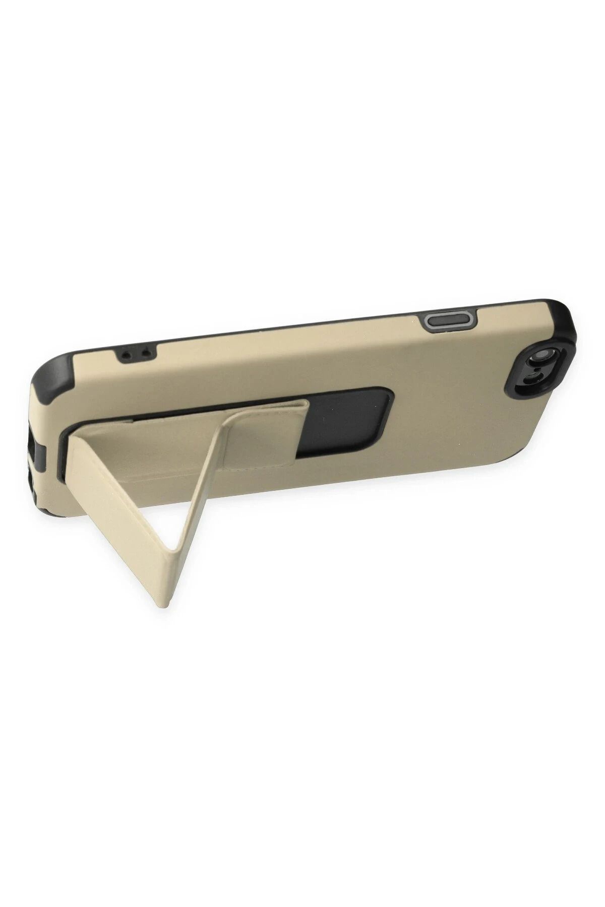 NewFace iPhone 6 Kılıf Mega Standlı Silikon - Gold NRMSA