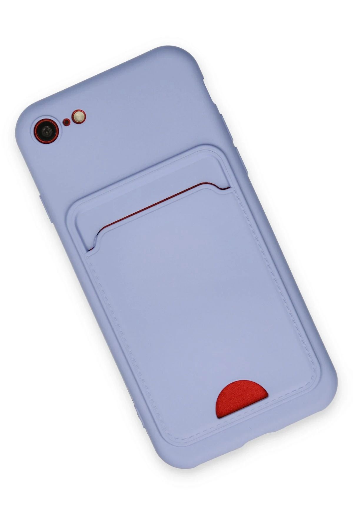 NewFace iPhone 7 Kılıf Kelvin Kartvizitli Silikon - Lila GLSTD