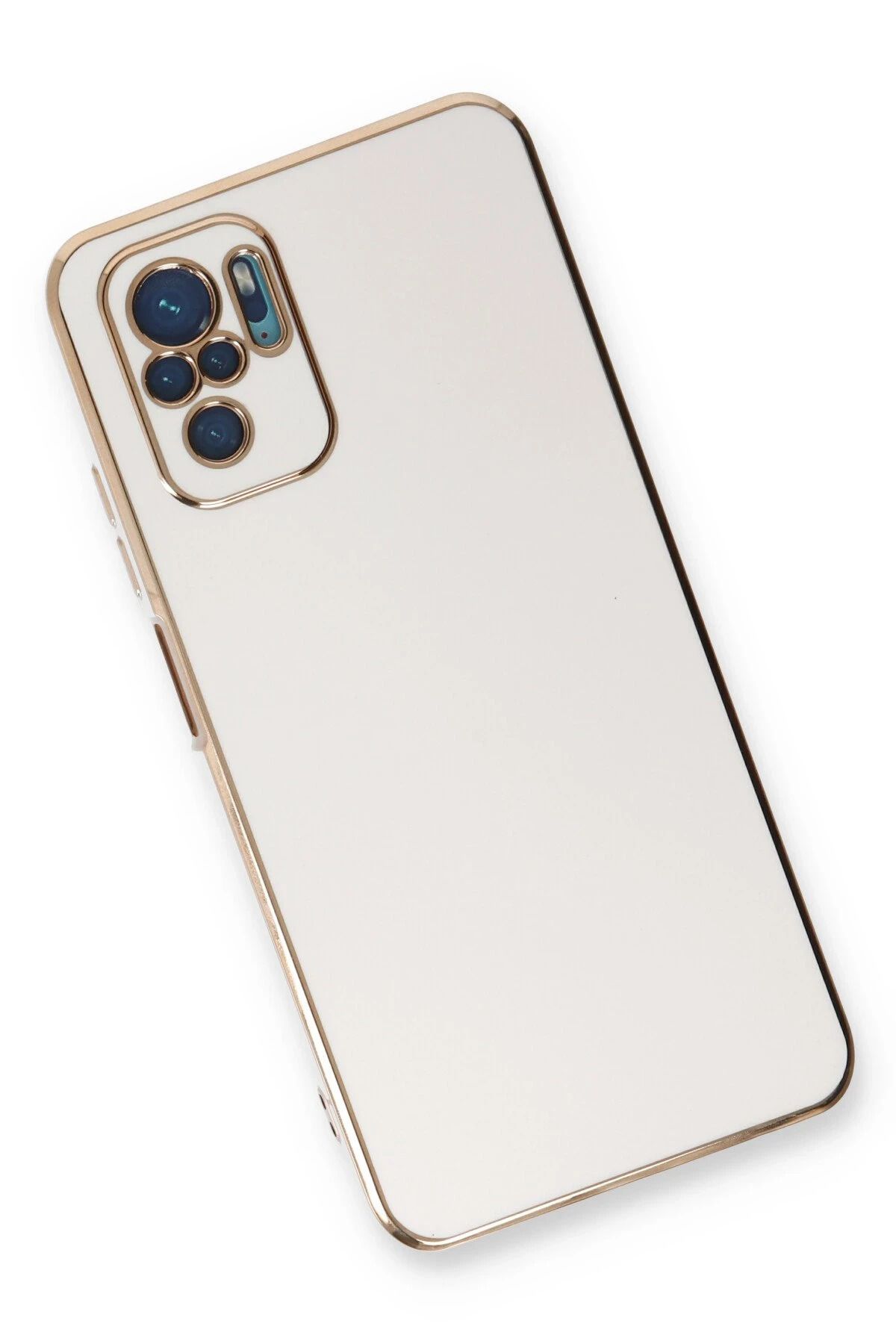 NewFace Xiaomi Redmi Note 10 Kılıf Volet Silikon - Beyaz NRMSA