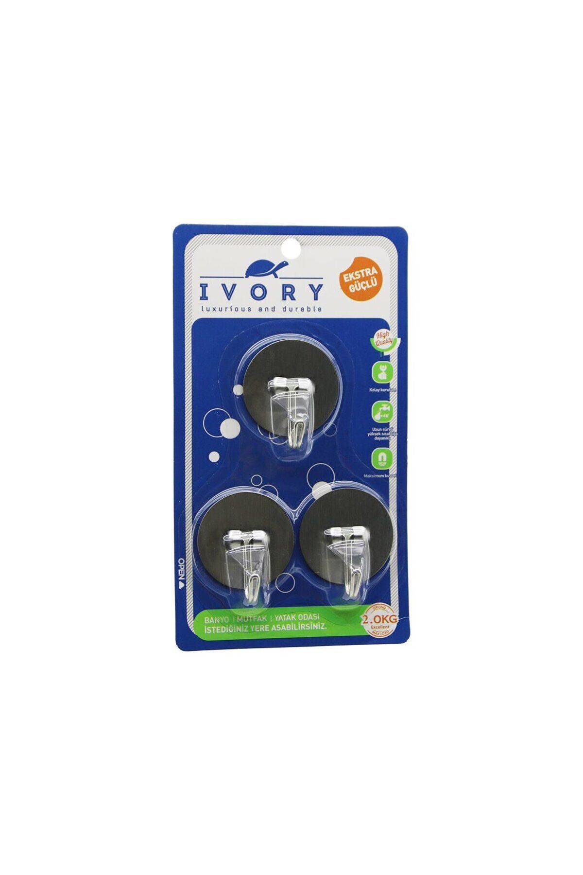 DERİK Eser 3PCS YUVARLAK - KOMPLE METAL YAPIŞKAN ASKI DRK 1107872