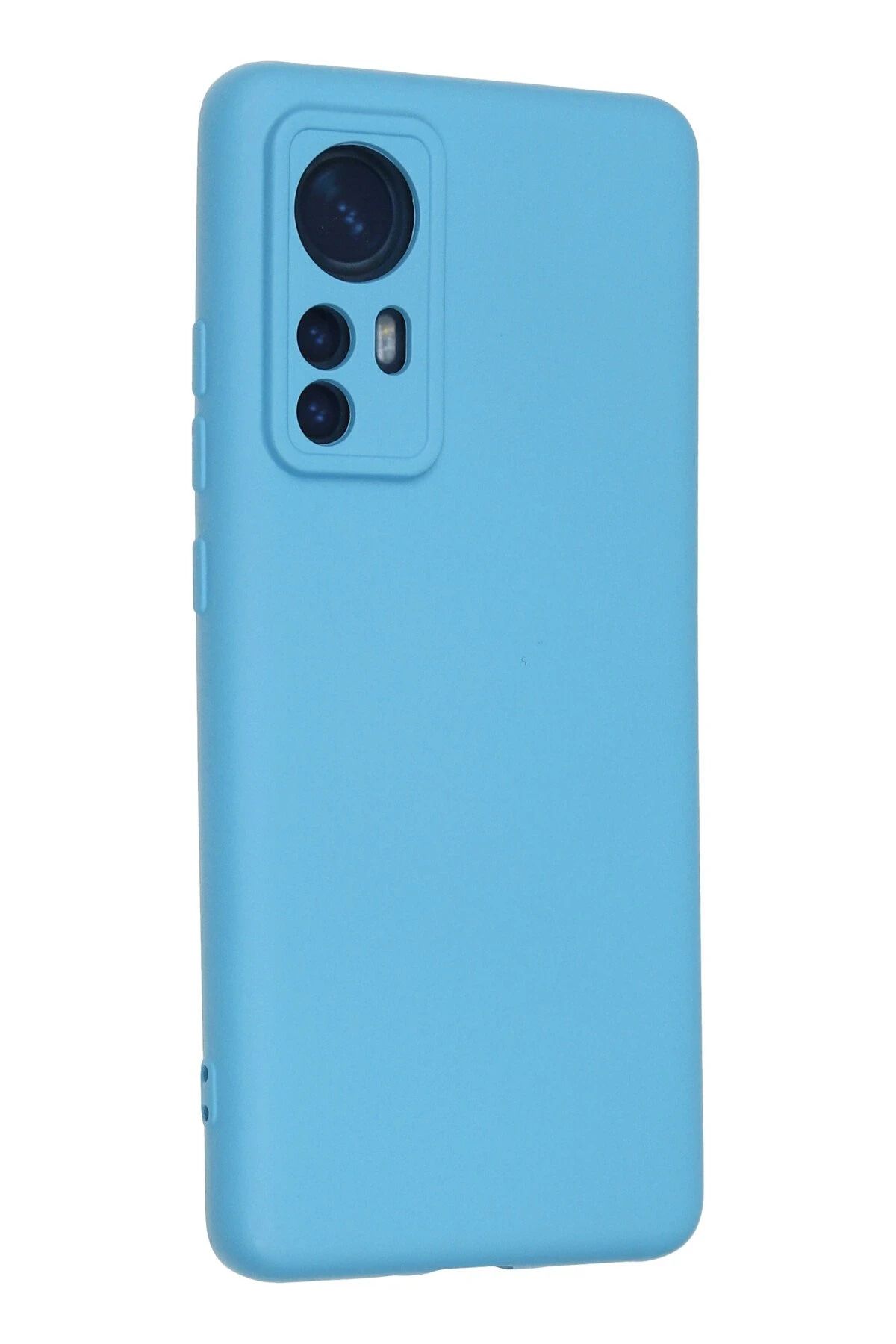 NewFace Xiaomi Mi 12 Uyumlu Kılıf Nano içi Kadife Silikon - Mavi SVLRS