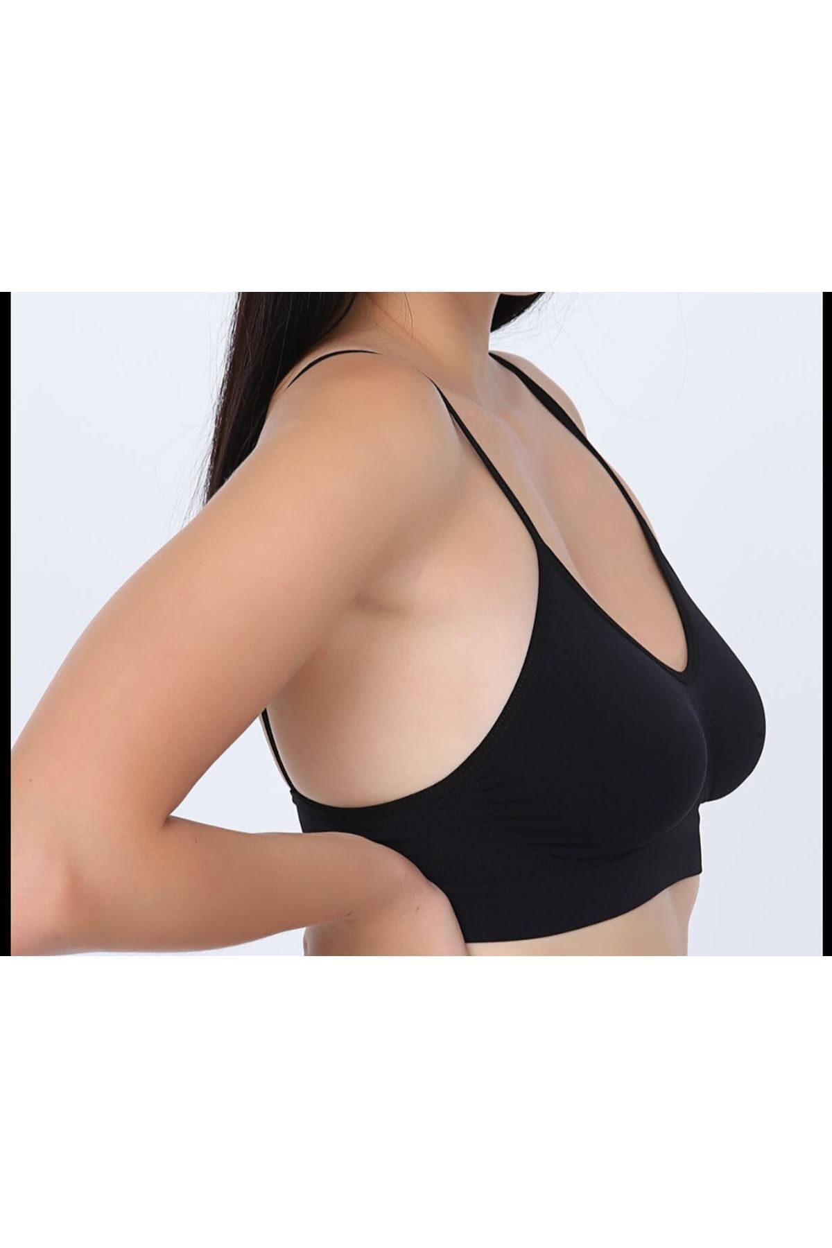 Shop58 Siyah Lcralı Büstiyer Sütyen Korse - 720