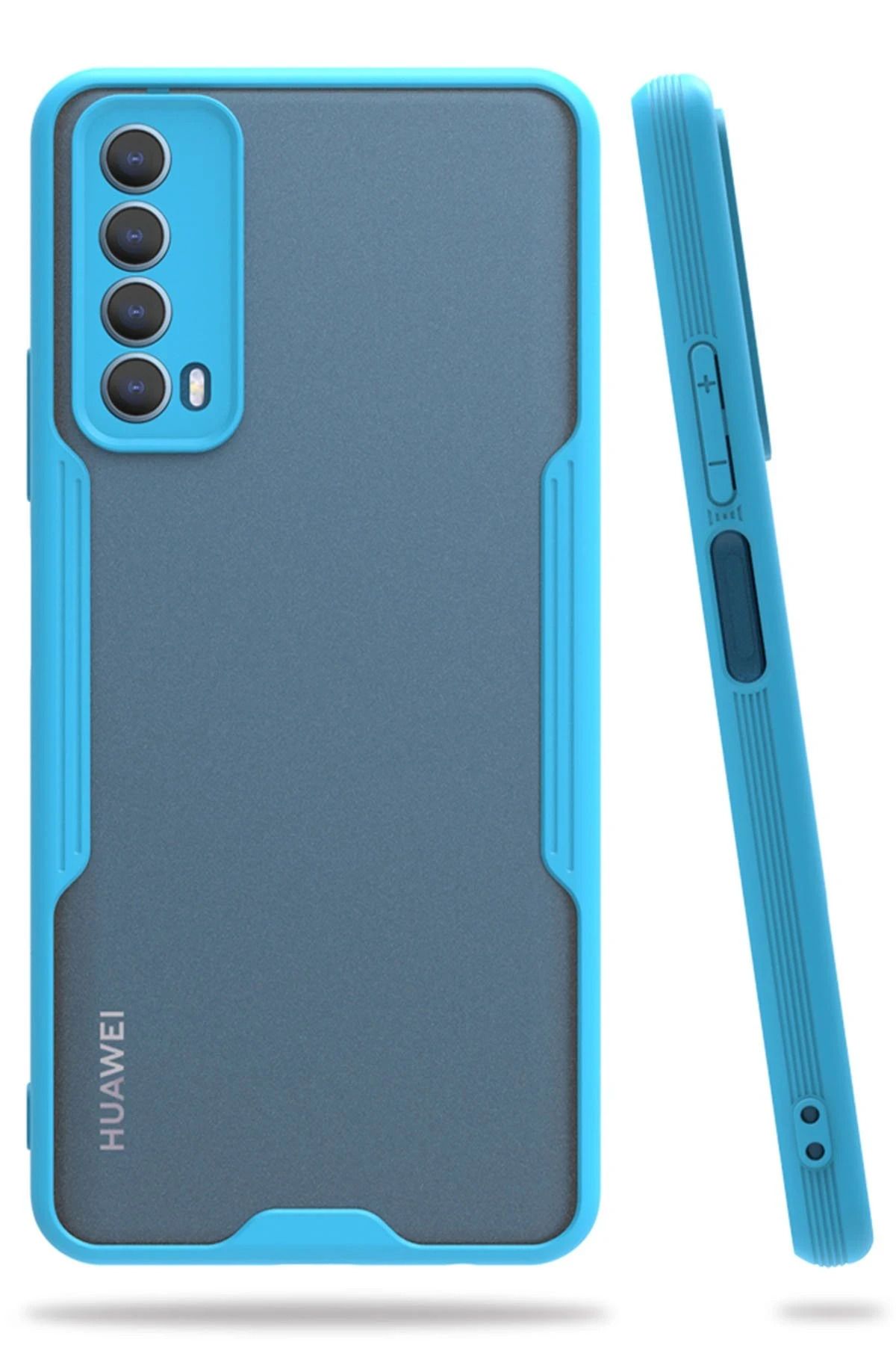 NewFace Huawei P Smart 2021 Kılıf Platin Silikon - Mavi NRMSA