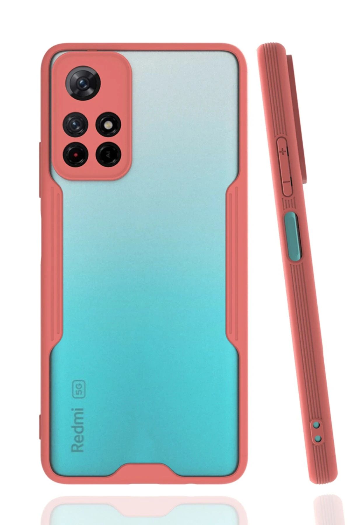 NewFace Xiaomi Redmi Note 11T Kılıf Platin Silikon - Pembe NRMSA