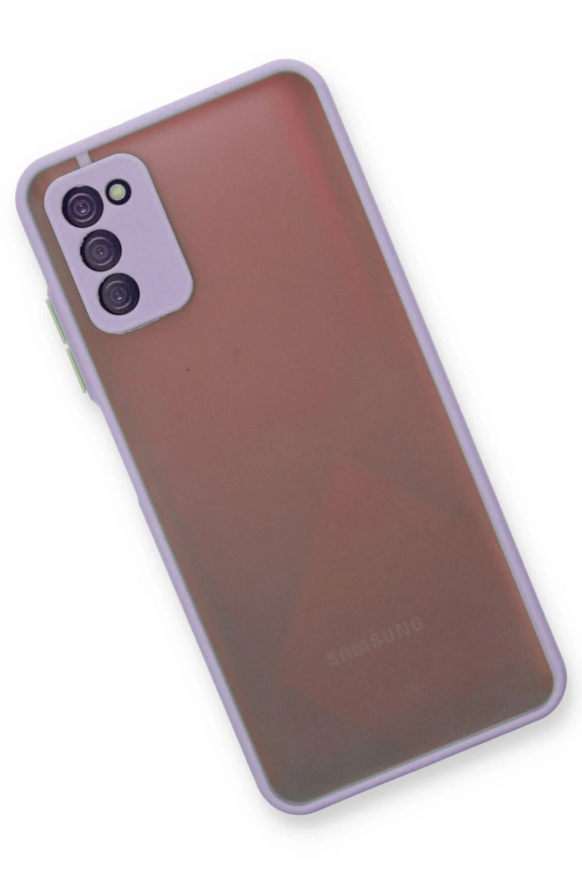 NewFace Samsung Galaxy A03S Kılıf Montreal Silikon Kapak - Mor SVLRS