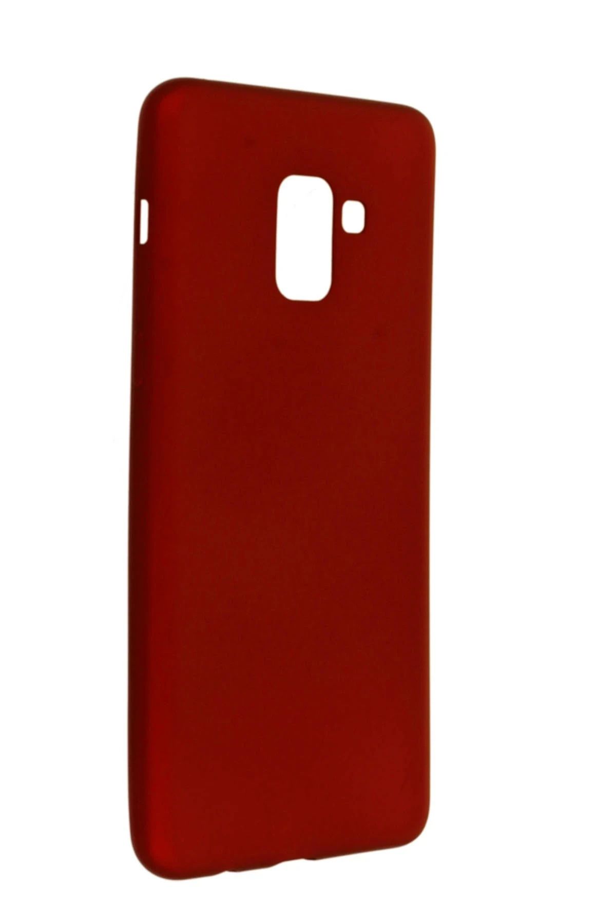 NewFace Samsung Galaxy A8 Plus 2018 Kılıf First Silikon - Bordo SVLRS