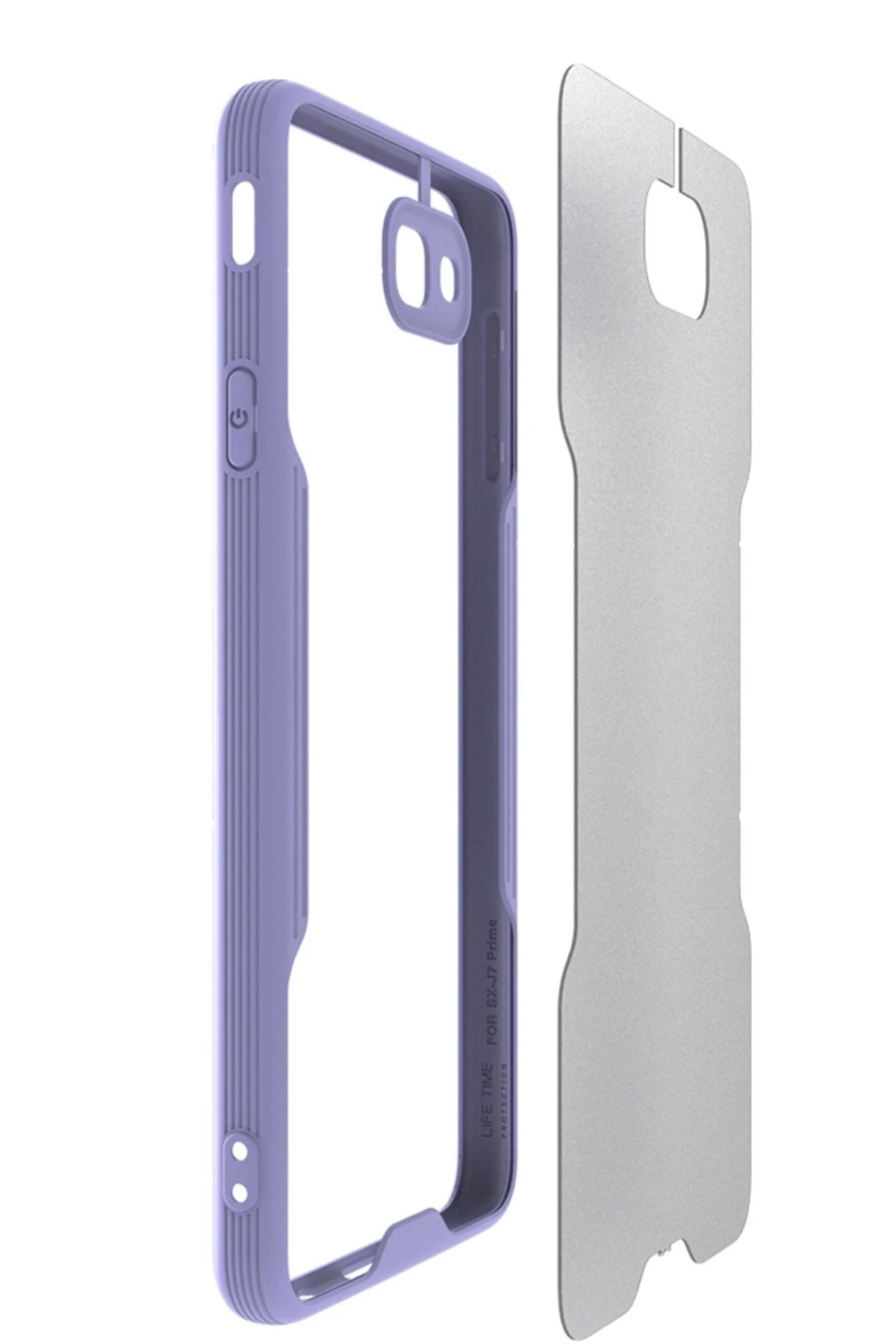 NewFace Samsung Galaxy J7 Prime Kılıf Platin Silikon - Pembe NRMSA