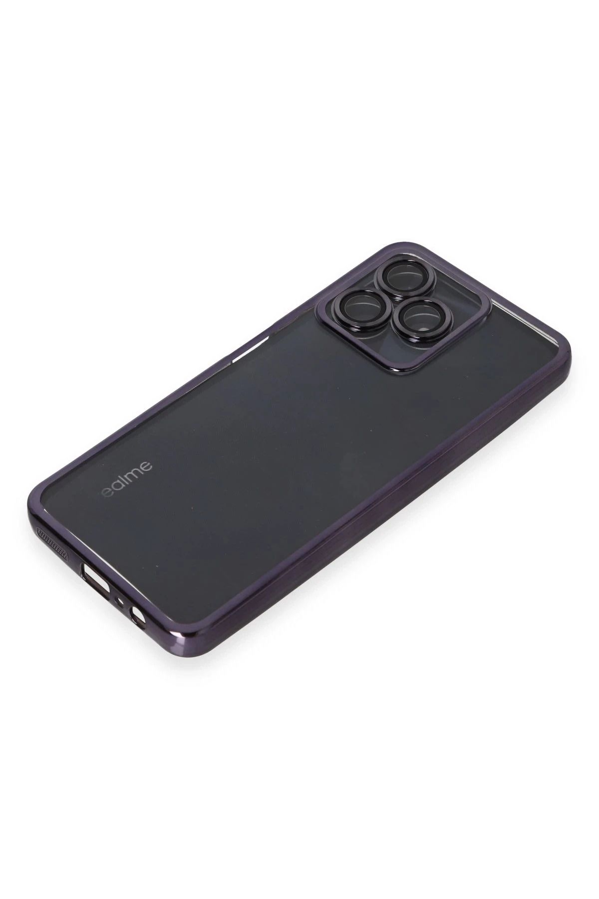 NewFace Realme C53 Kılıf Lensli Silikon - Mor SVLRS