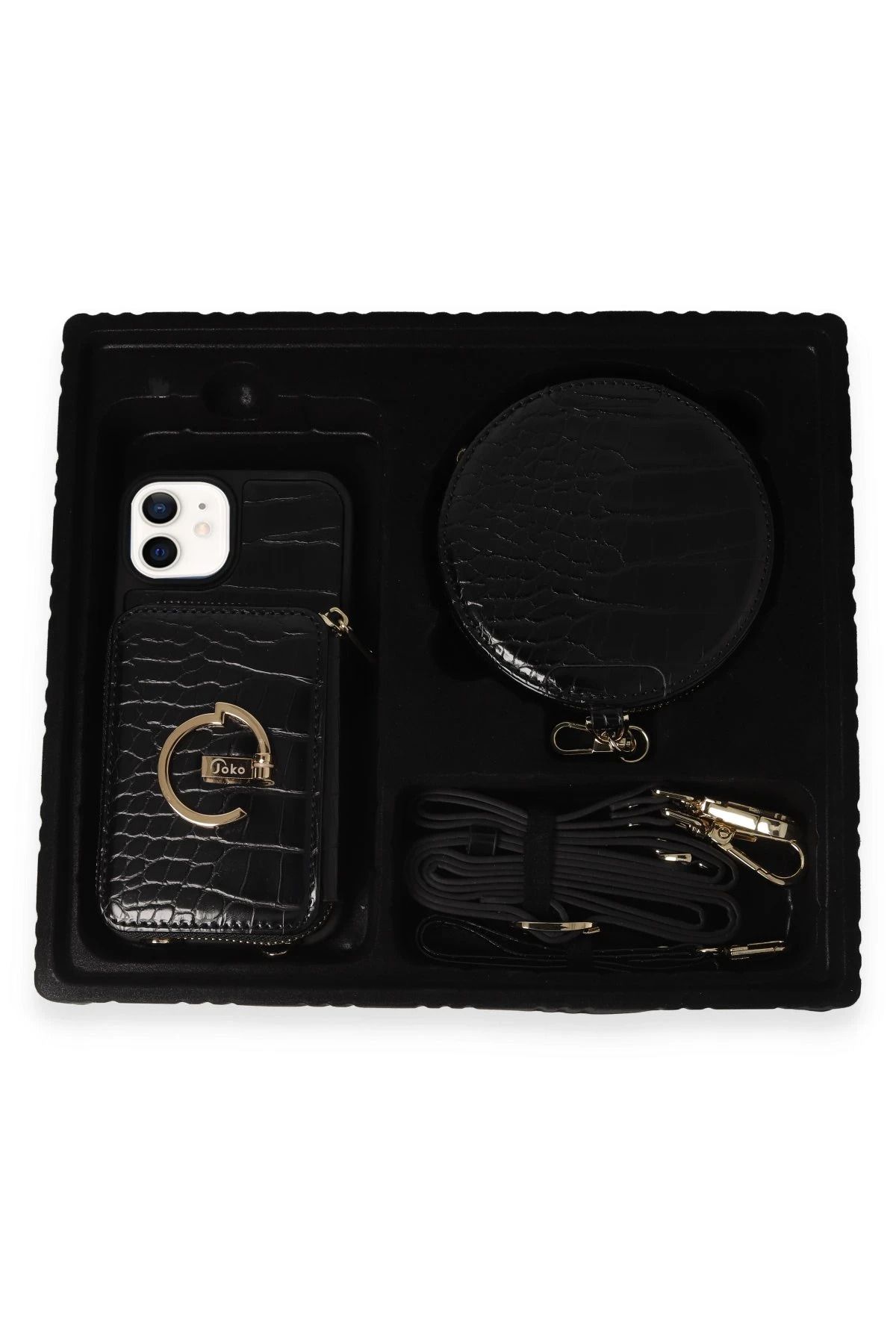 Joko iPhone 11  uyumlu Kılıf Ermes Kapak - Siyah NRMSA
