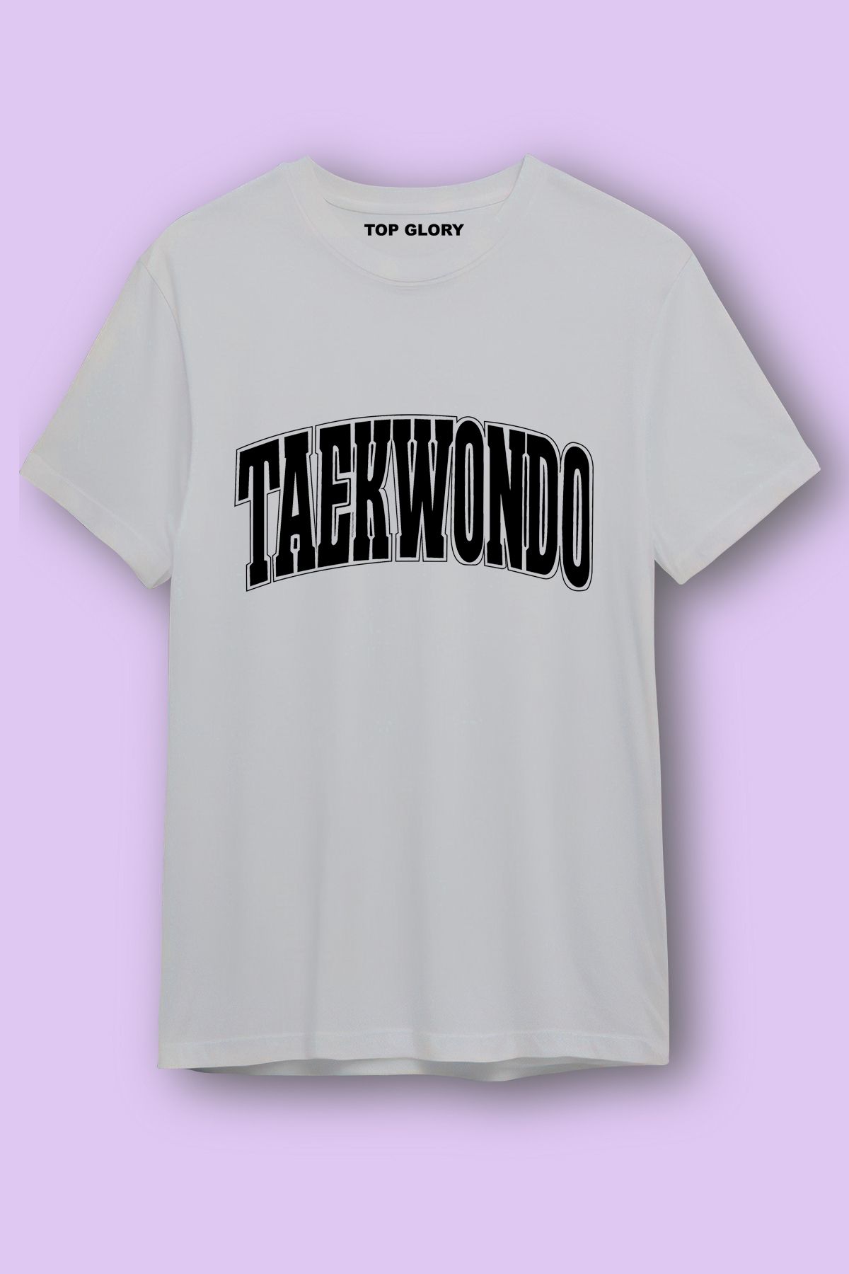 TOP GLORY Taekwondo Baskılı Spor T-Shirt Sporcu Tişörtü