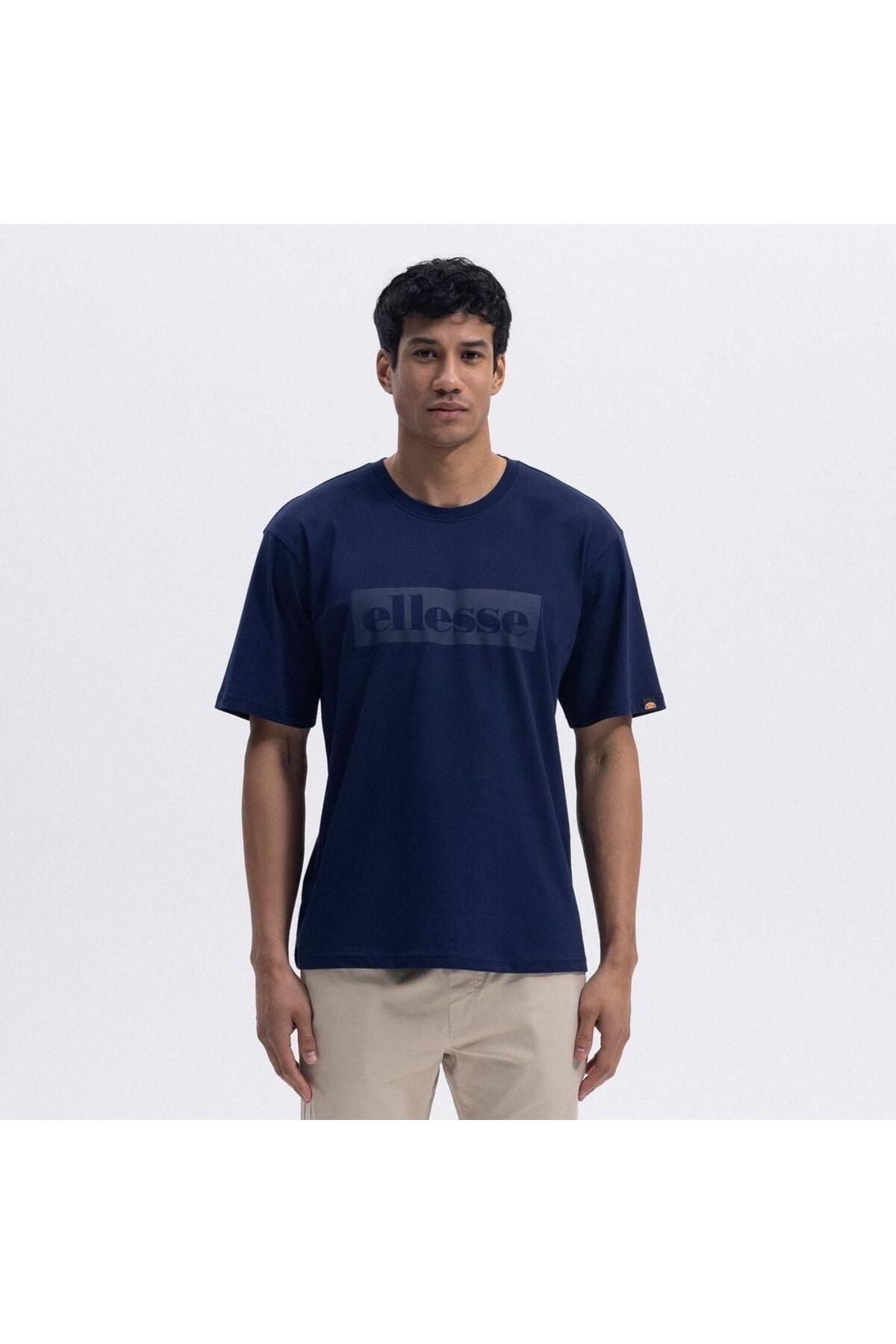 Ellesse EM390-NV Oversize Tee Erkek T-Shirt - Lacivert