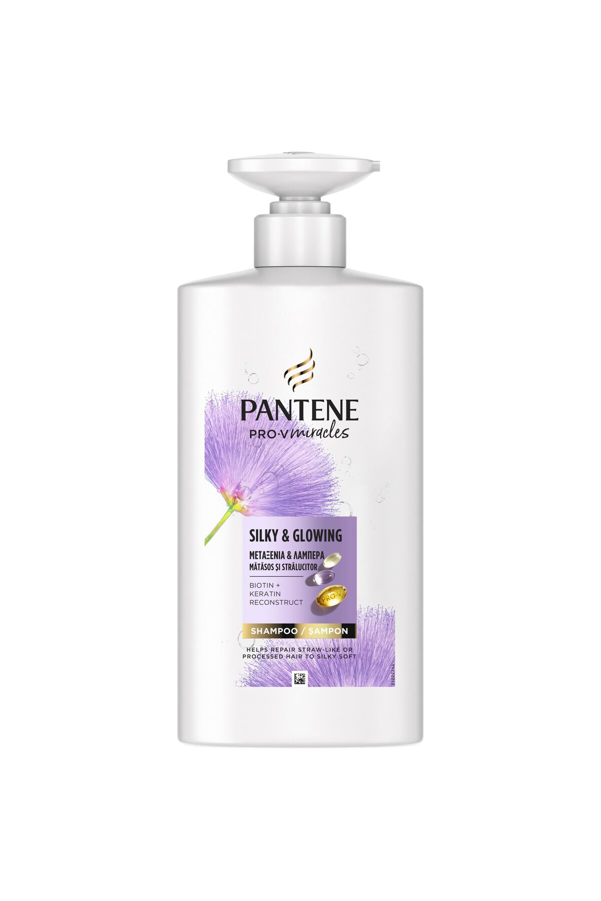 Pantene Pro-V Miracles Hedvábný a zářivý šampon pro suché vlasy, 500 ml