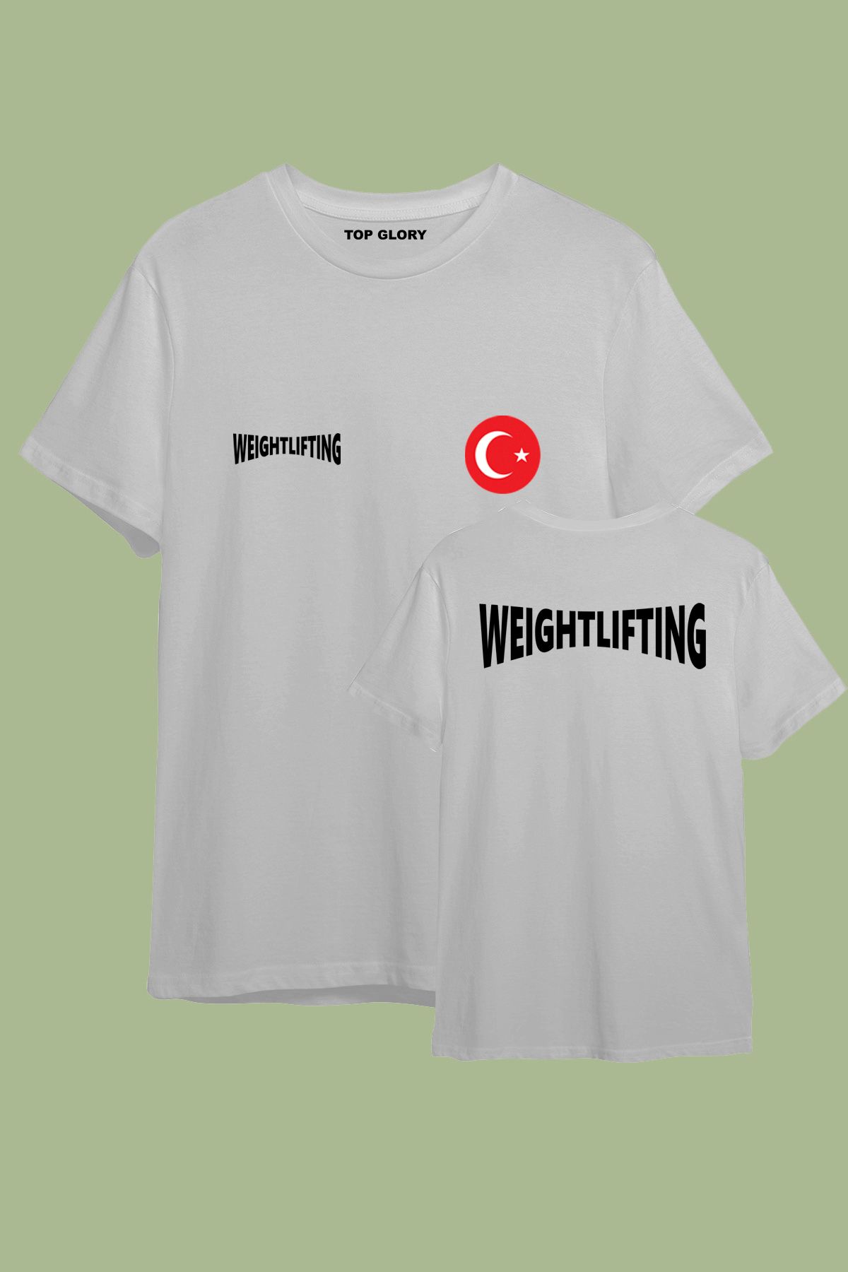 TOP GLORY Halter Milli Takım Baskılı Spor T-Shirt Sporcu Tişörtü