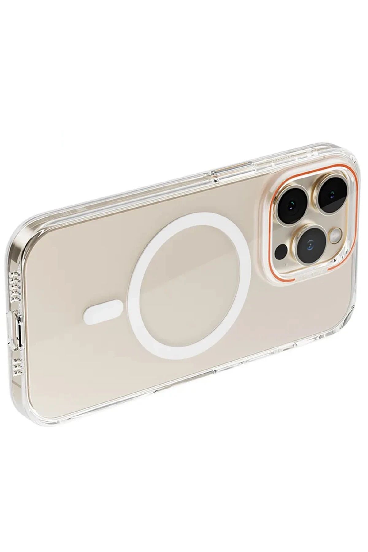 NewFace iPhone 14 Pro Kılıf Blueo Anti Drop Magsafe Kapak - Turuncu NRMSA