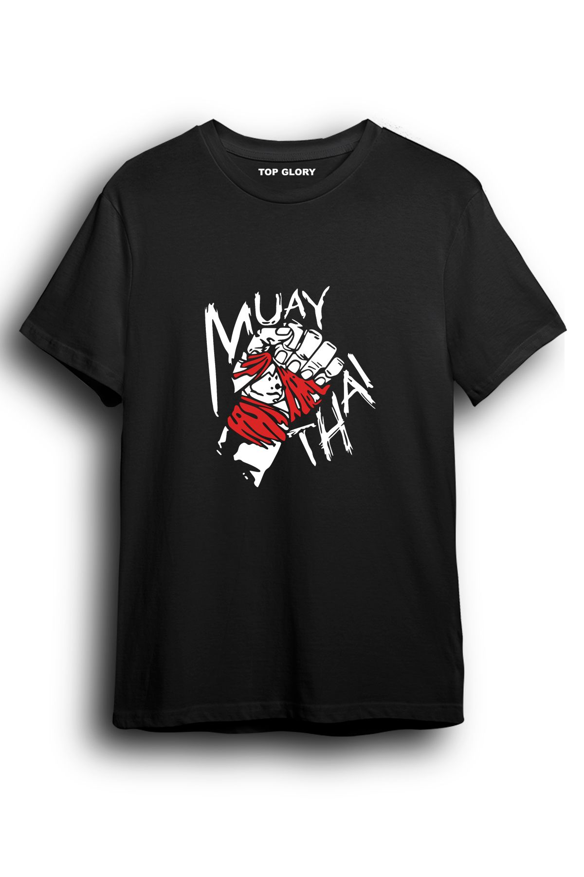 TOP GLORY Muay Thai Baskılı Spor T-Shirt Sporcu Tişörtü
