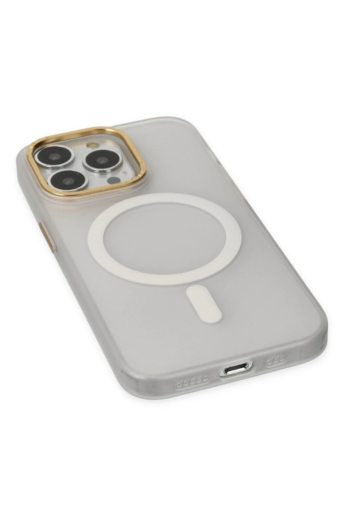 NewFace iPhone 14 Pro Kılıf Lodos Magneticsafe Mat Kapak - Şeffaf GLSTD