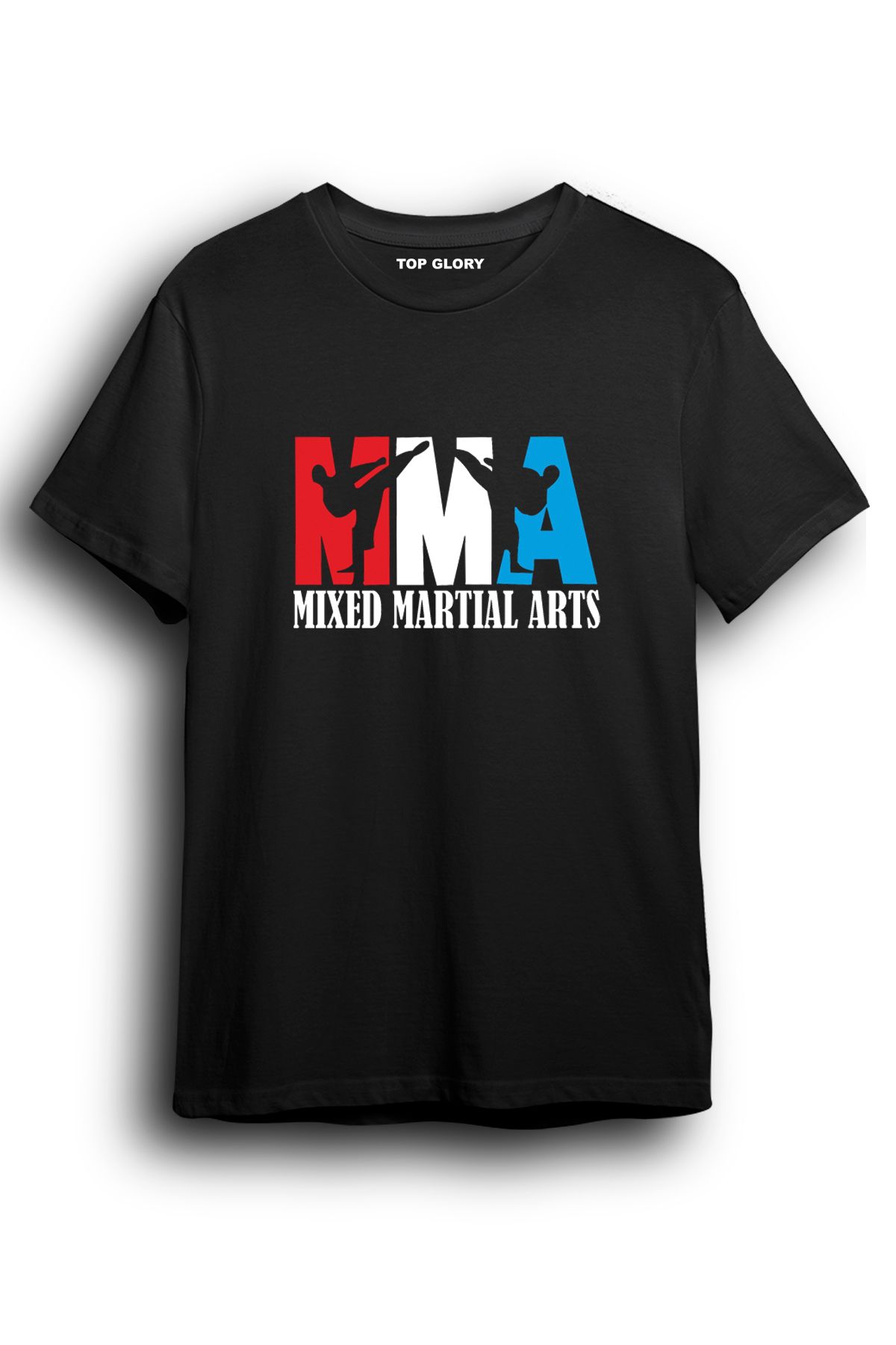 TOP GLORY MMA Baskılı Spor T-Shirt Sporcu Tişörtü