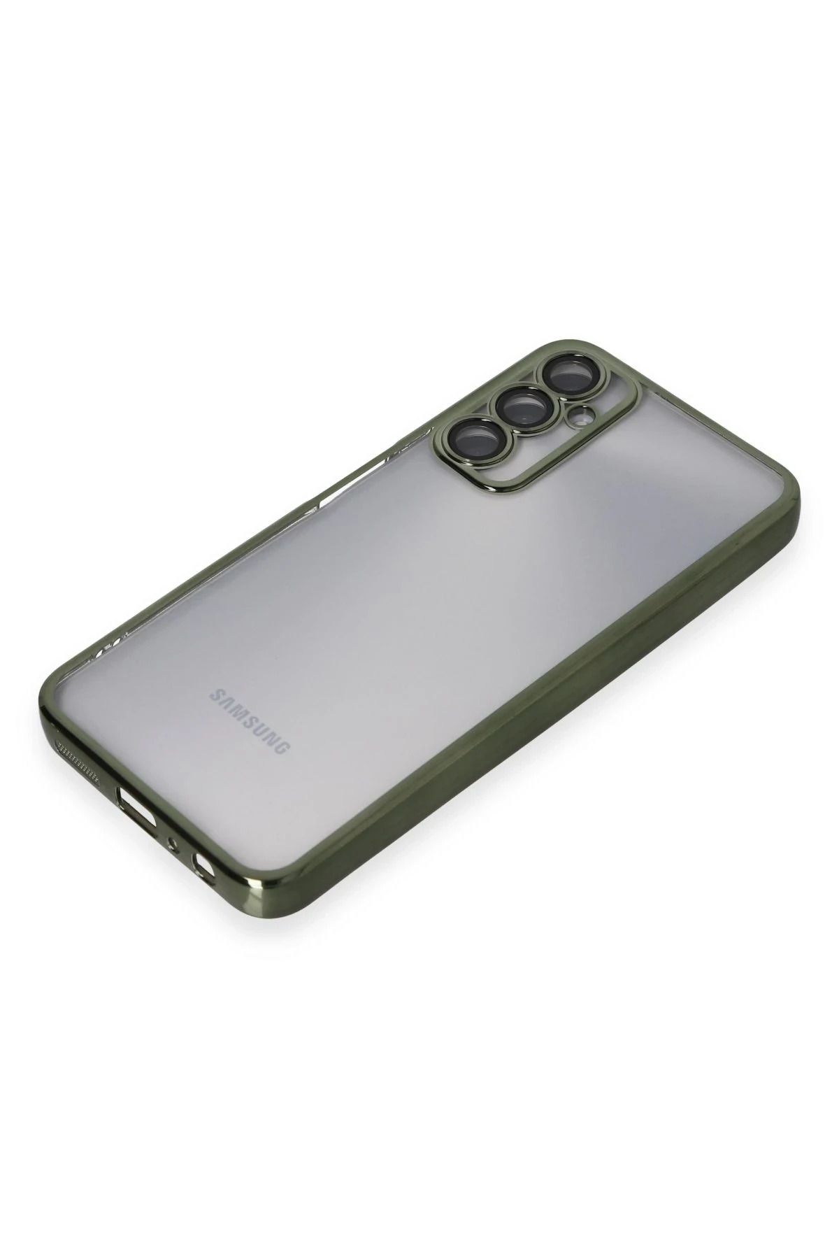 NewFace Samsung Galaxy A05S Kılıf Lensli Silikon - Yeşil NRMSA