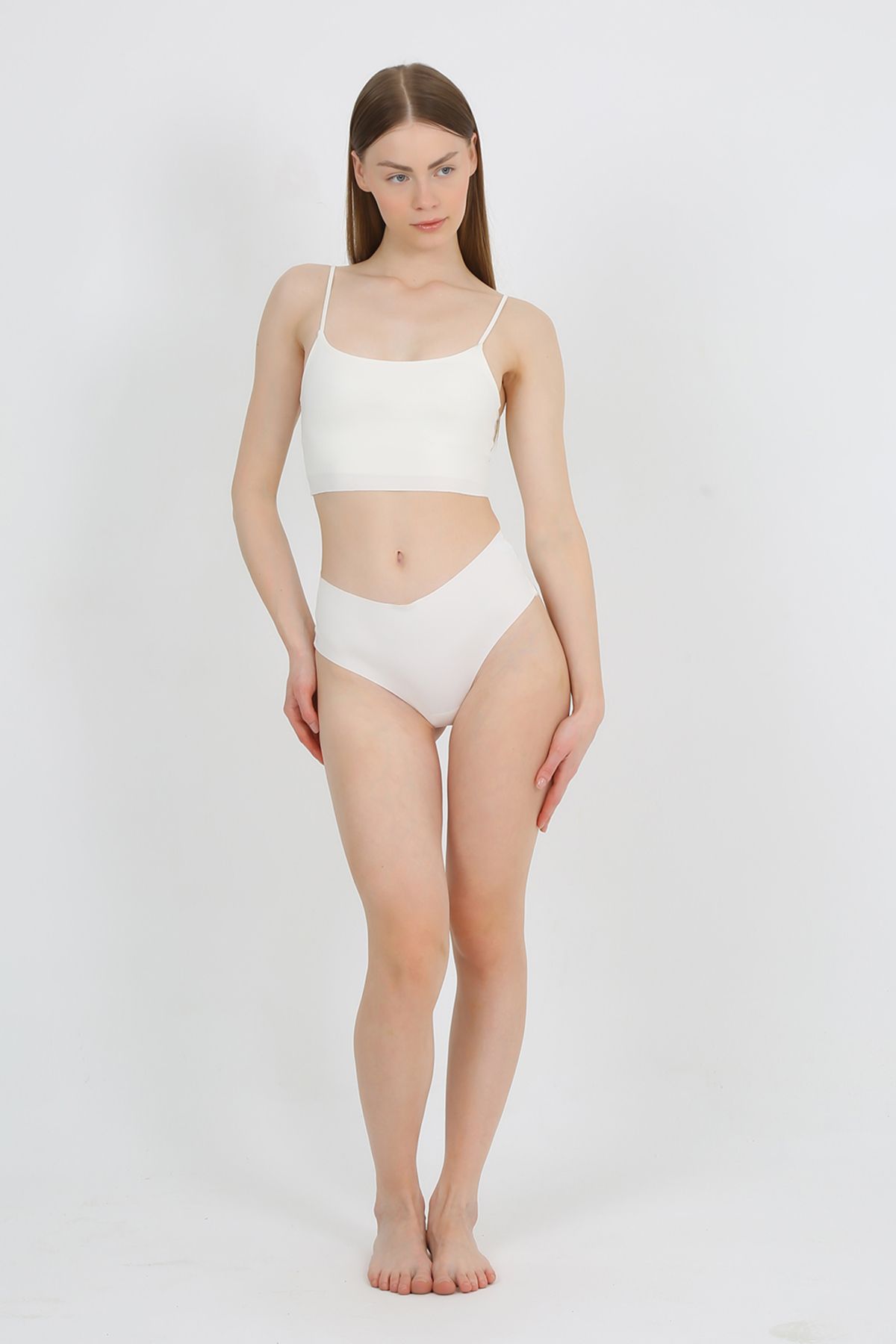 SENFONİ HOMEWEAR Yüksek Bel Basic Lazer Kesim Tanga Külot 3'lü Paket