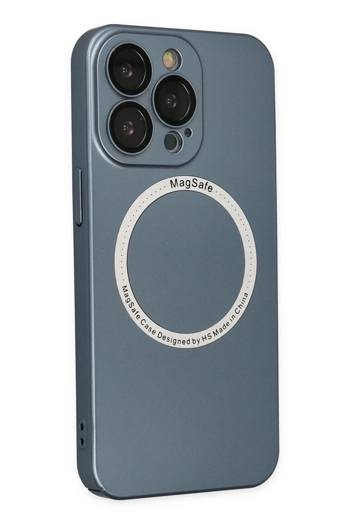 NewFace iPhone 13 Pro Kılıf Jack Magneticsafe Lens Silikon - Sierra Blue GLSTD