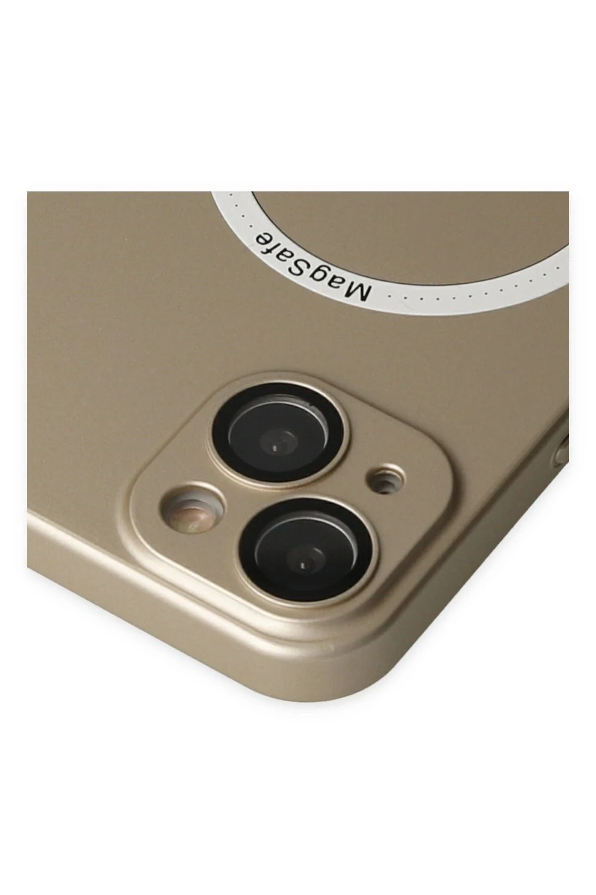 NewFace iPhone 13 Kılıf Jack Magneticsafe Lens Silikon - Gold GLSTD