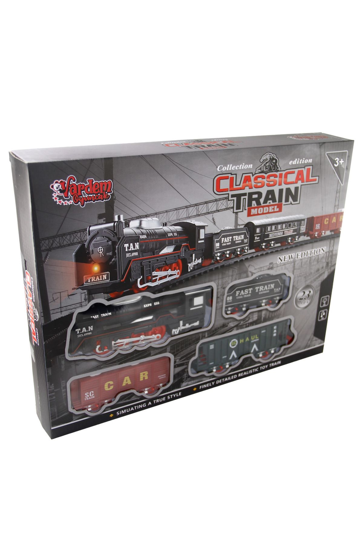 Vardem Oyuncak Kutulu 23 Parça Işıklı Ve Sesli Classic Model Tren Set