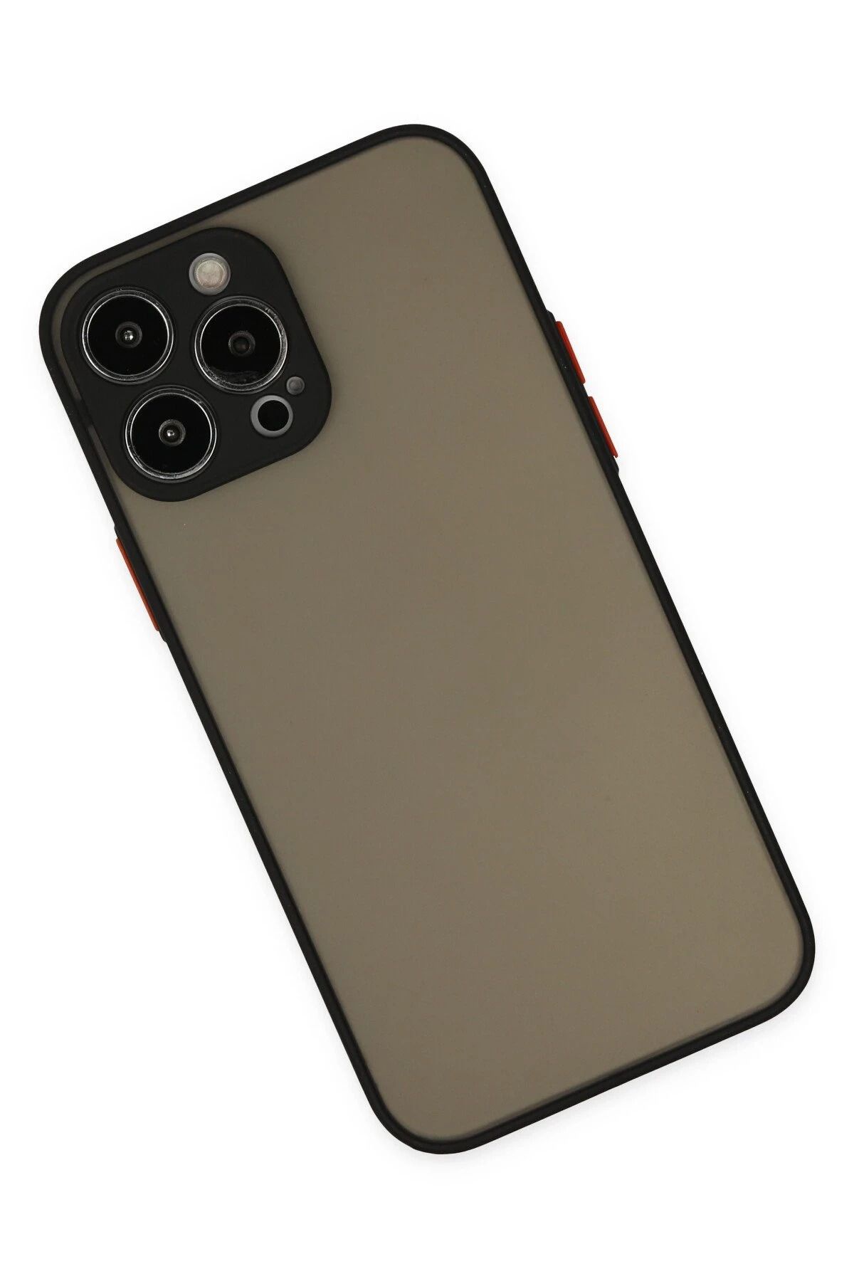 NewFace iPhone 15 Pro Max Kılıf Montreal Silikon Kapak - Siyah GLSTD
