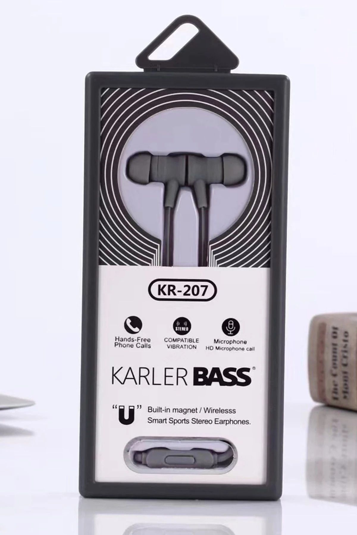 Karler Bass KR-207 Mıknatıslı Kablolu Kulaklık - Gri NRMSA