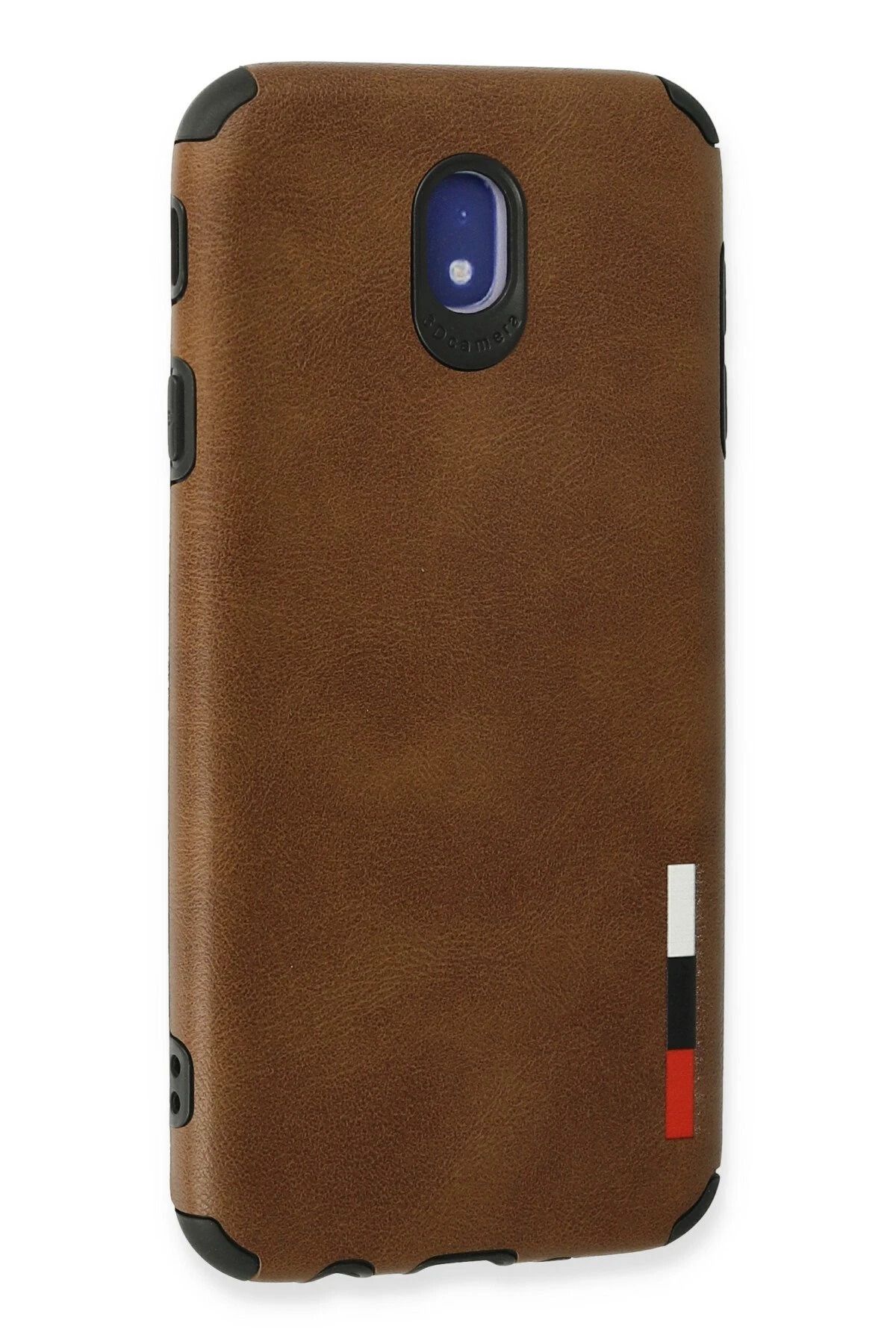 NewFace Samsung Galaxy J7 Pro / J730 Kılıf Loop Deri Silikon - Kahverengi GLSTD